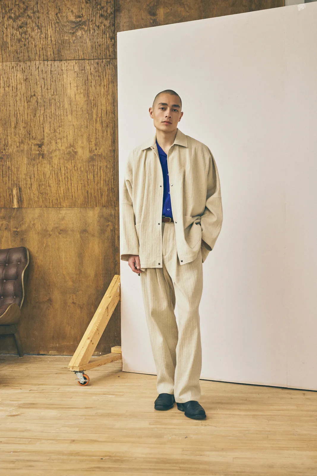 Oversized Shirt Jacket - Straw sold by Devlyn van Loon product image thumbnail 4