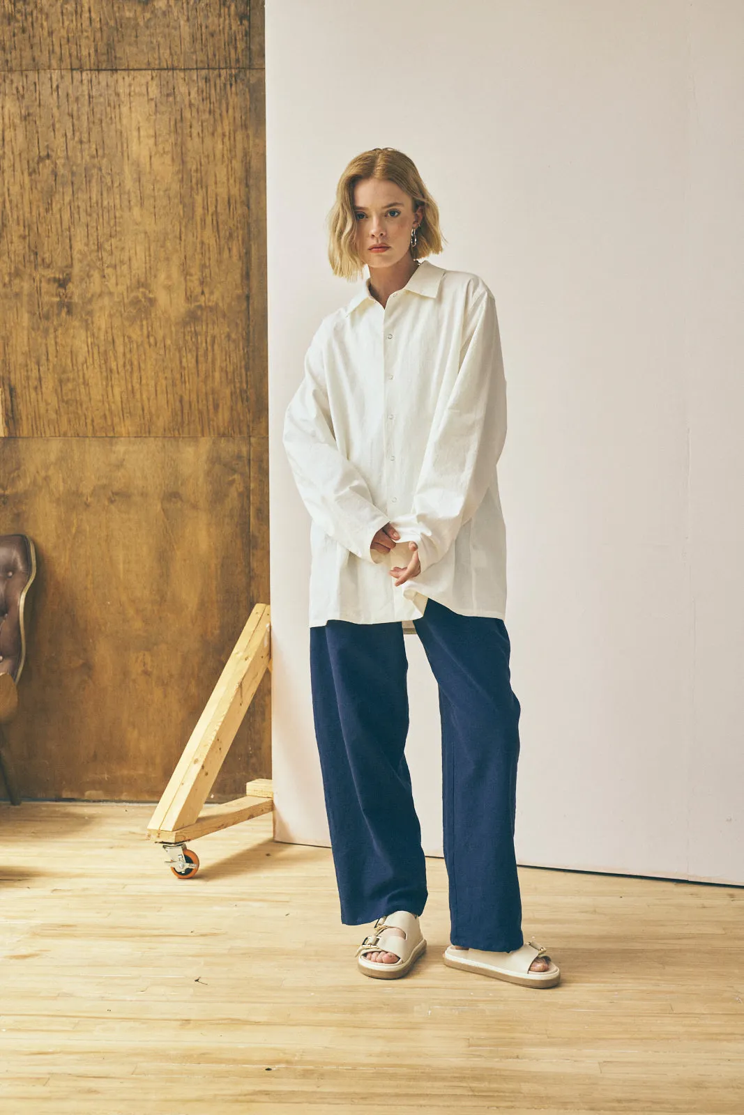 Oversized Snap Shirt - Salt sold by Devlyn van Loon product image thumbnail 2