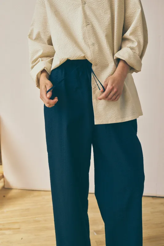 Drawstring Trouser - Deep Navy made by Devlyn van Loon