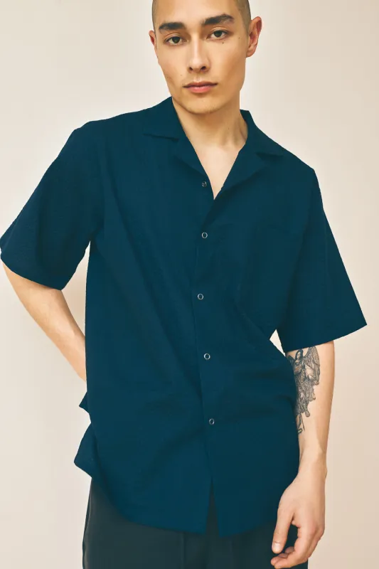 Camp Collar Shirt - Deep Navy made by Devlyn van Loon
