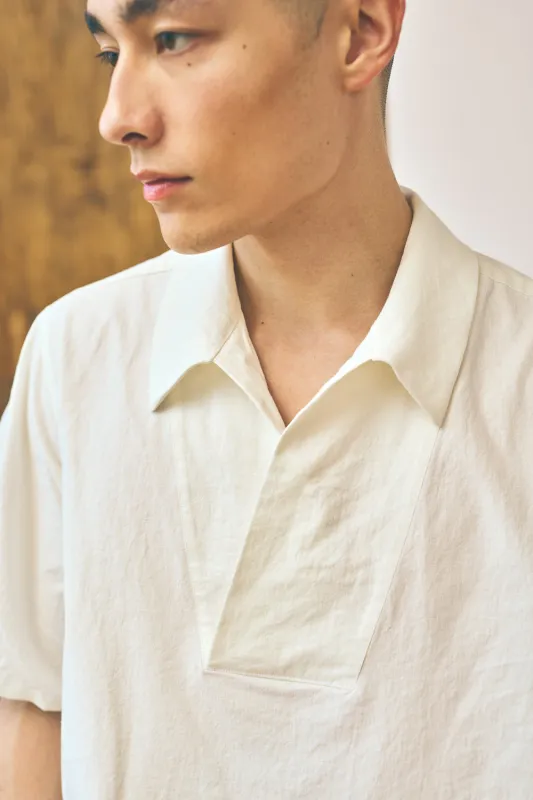 Lapped Collar Shirt - Salt made by Devlyn van Loon