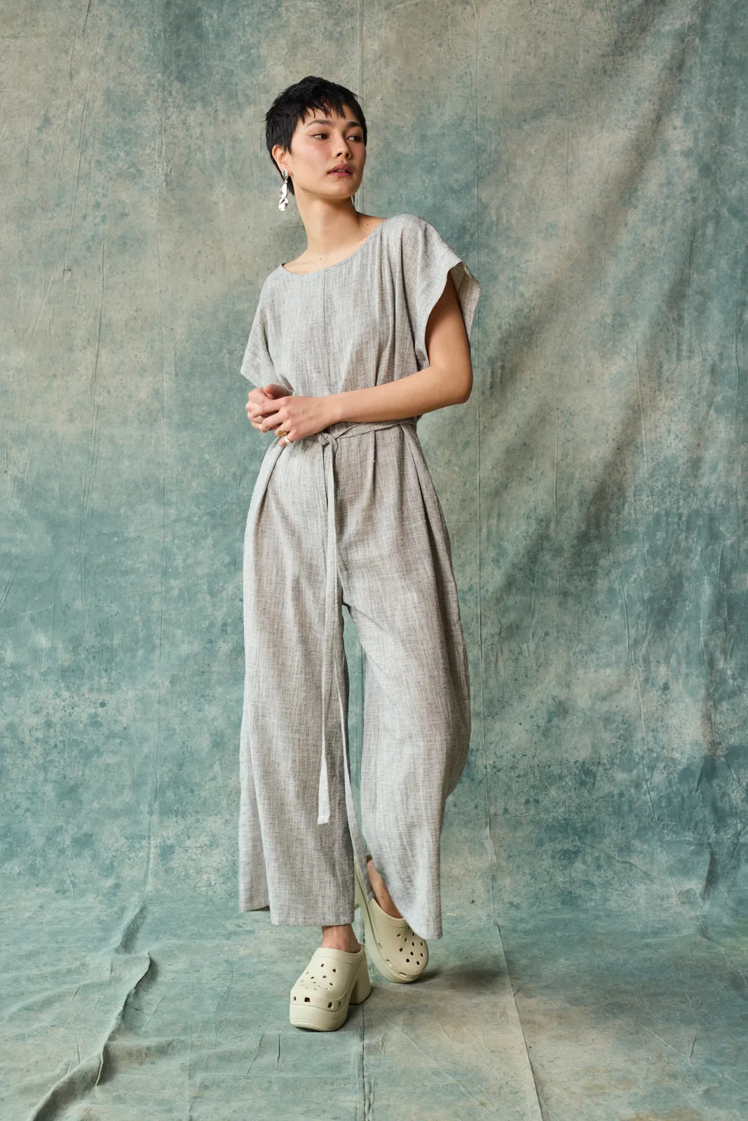 Tie Back Jumpsuit - Oyster sold by Devlyn van Loon product image thumbnail 4