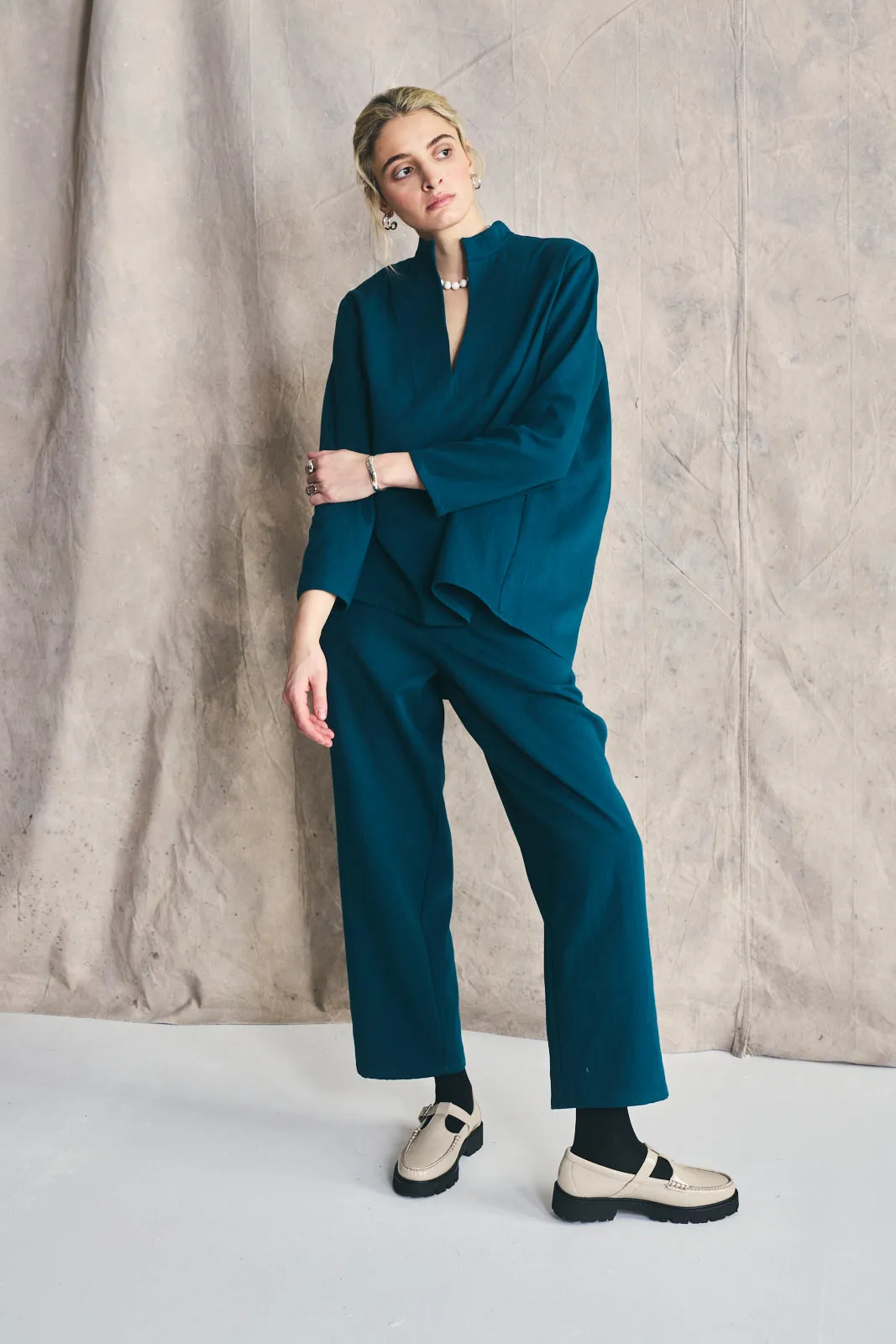 Draped Slacks - Deep Teal sold by Devlyn van Loon product image thumbnail 2