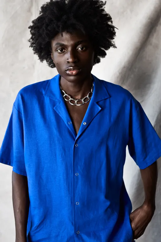 Camp Collar Shirt - Lapis made by Devlyn van Loon