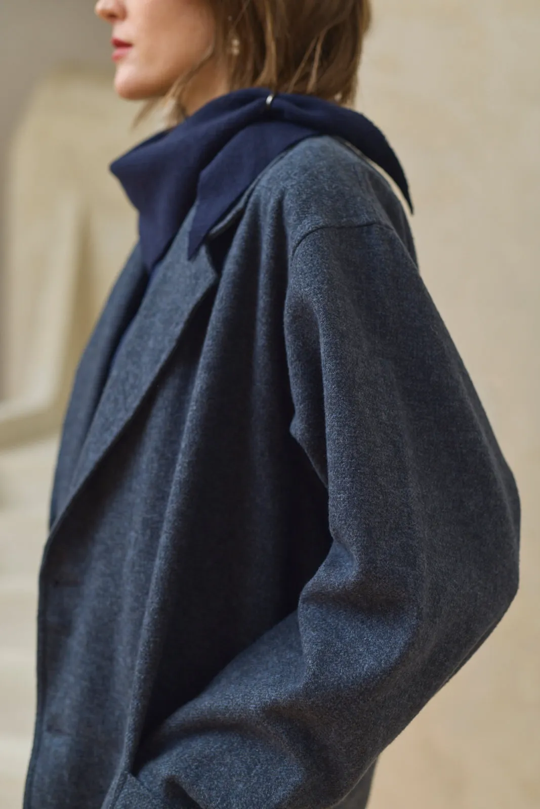Relaxed Overcoat - Blue Mix Preorder sold by Devlyn van Loon product image thumbnail 2