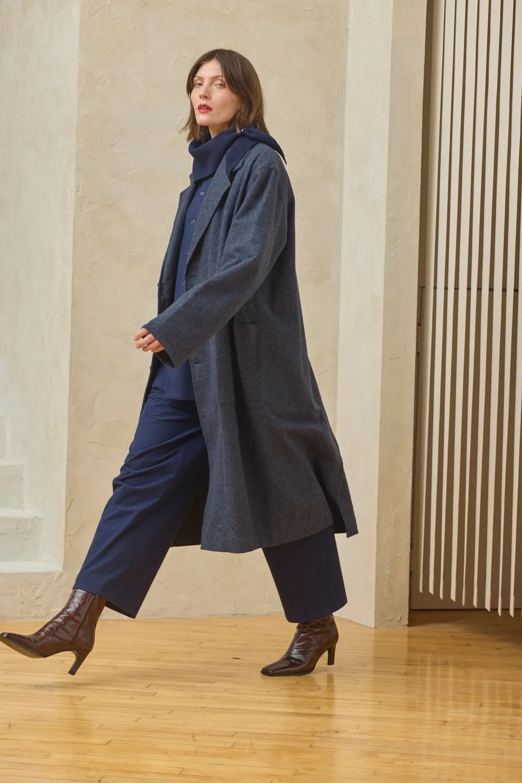 Relaxed Overcoat - Blue Mix Preorder sold by Devlyn van Loon product image thumbnail 4