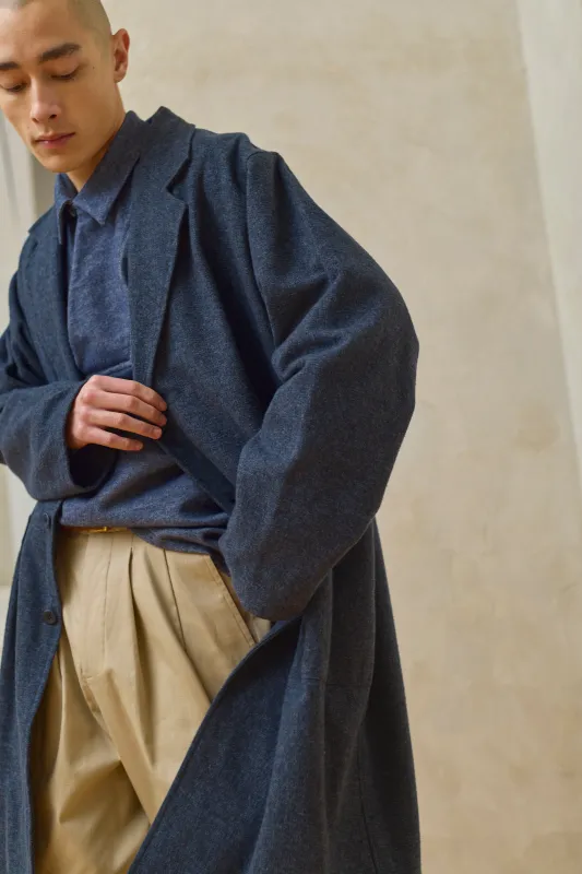 Relaxed Overcoat - Blue Mix Preorder made by Devlyn van Loon