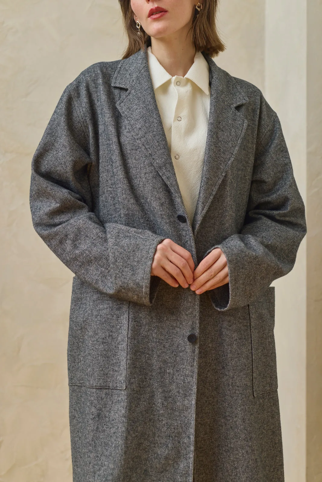 Relaxed Overcoat - Grey Mix Preorder sold by Devlyn van Loon product image thumbnail 2