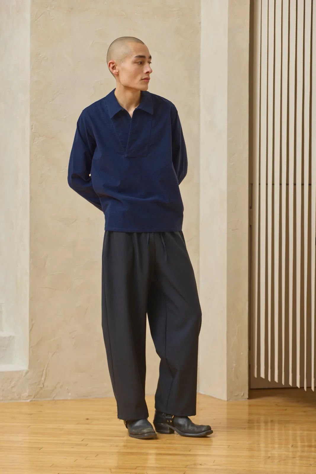 Lapped Collar Long-Sleeve - Ink Blue sold by Devlyn van Loon product image thumbnail 5