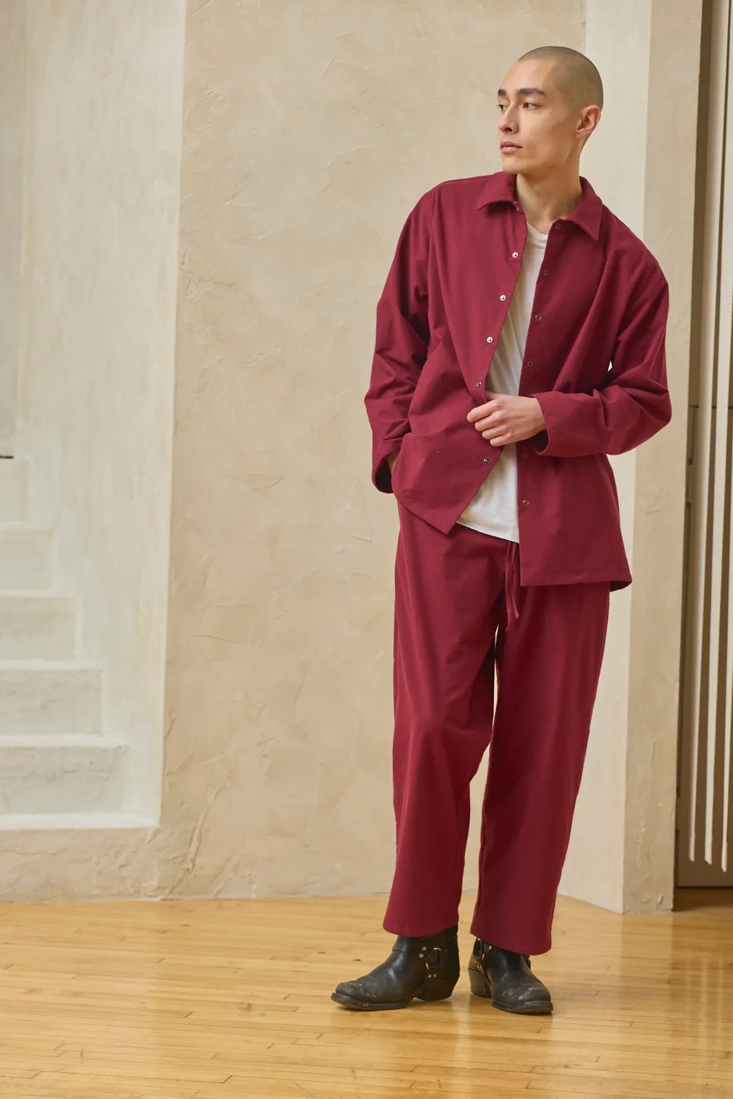 Oversized Snap Shirt - Cranberry sold by Devlyn van Loon product image thumbnail 5