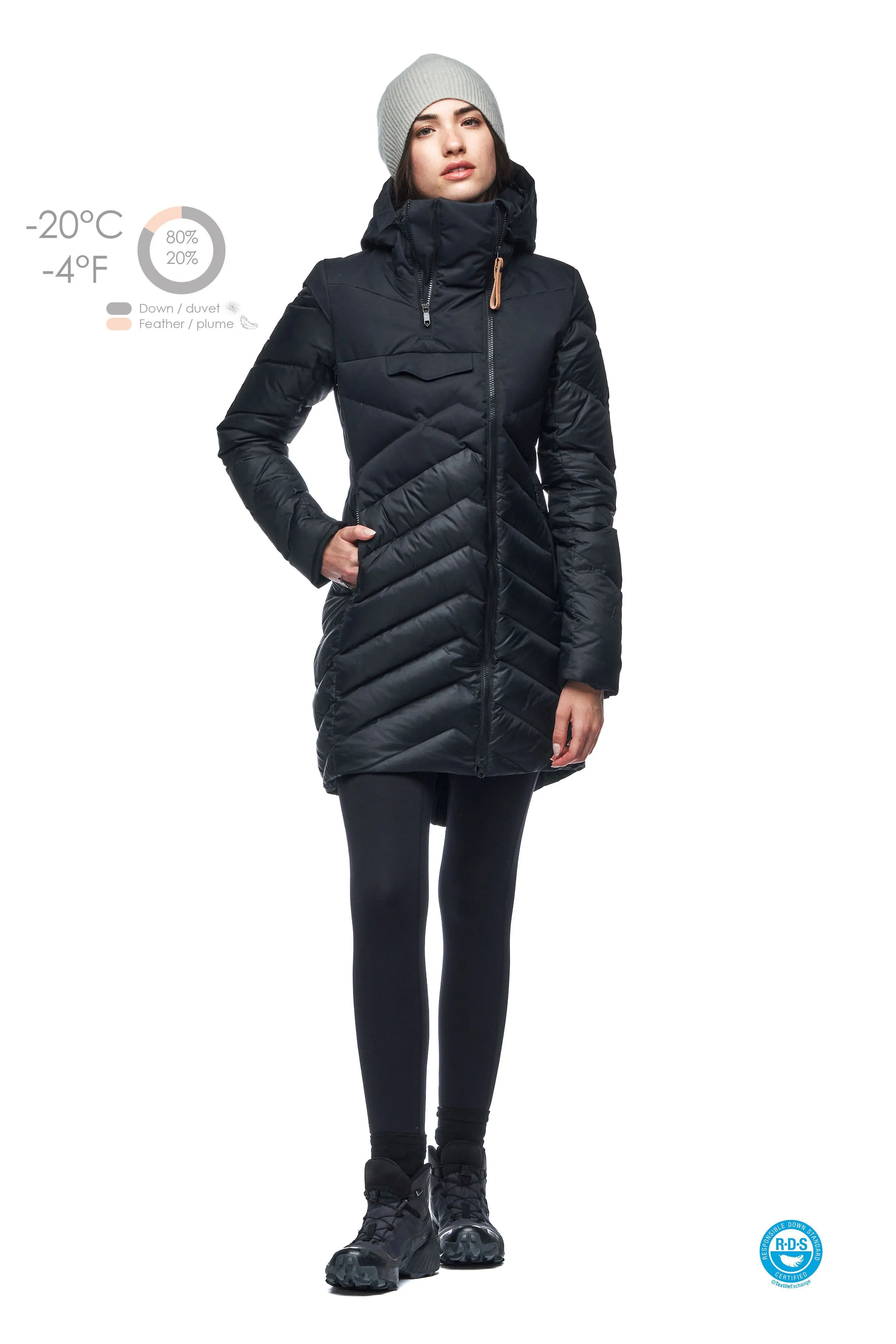 AYABA MIX QUILTED DOWN BLEND COAT sold by Indyeva product image thumbnail 4