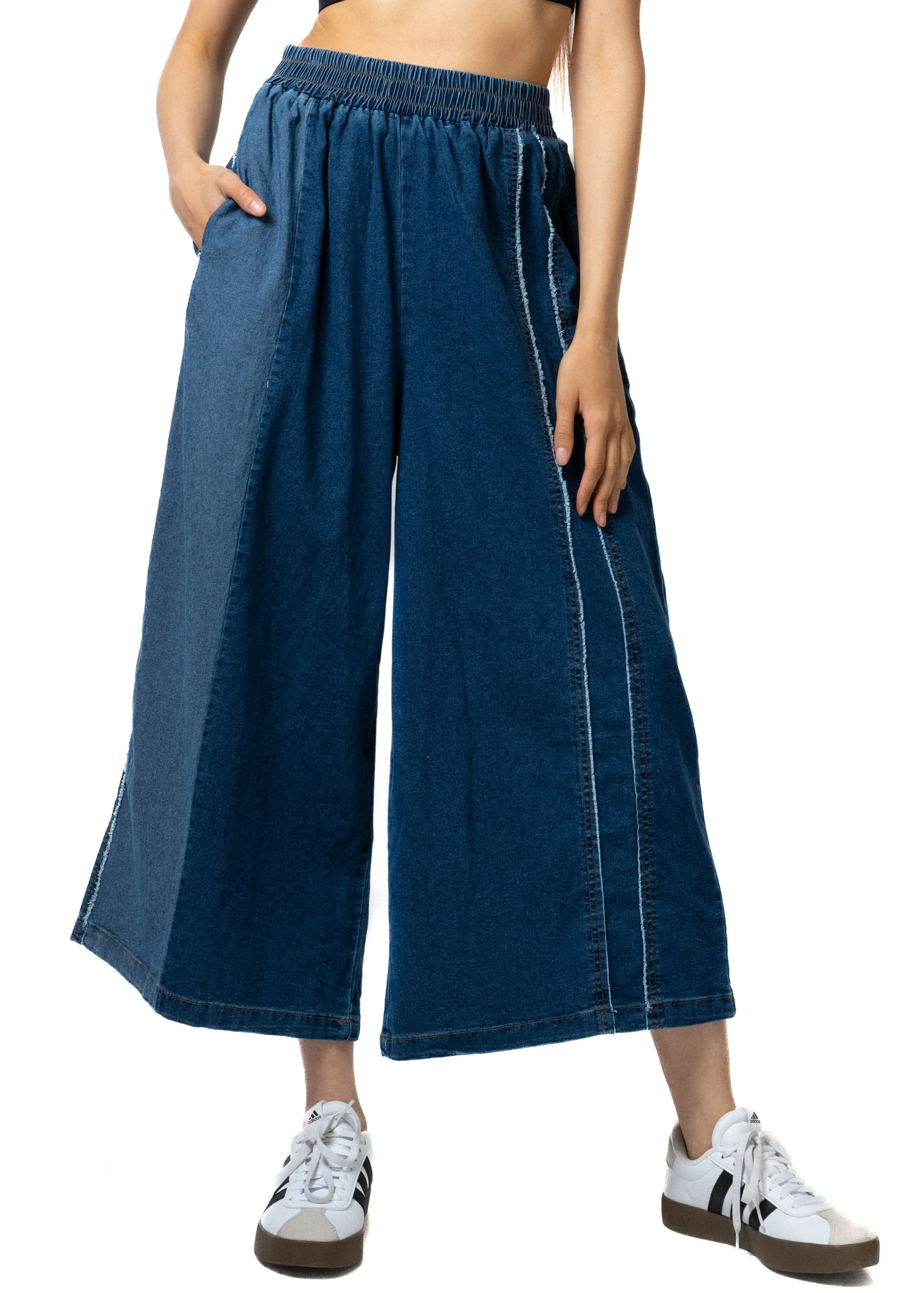 Cropped Contrast Denim Pant sold by Kate Hewko product image thumbnail 3