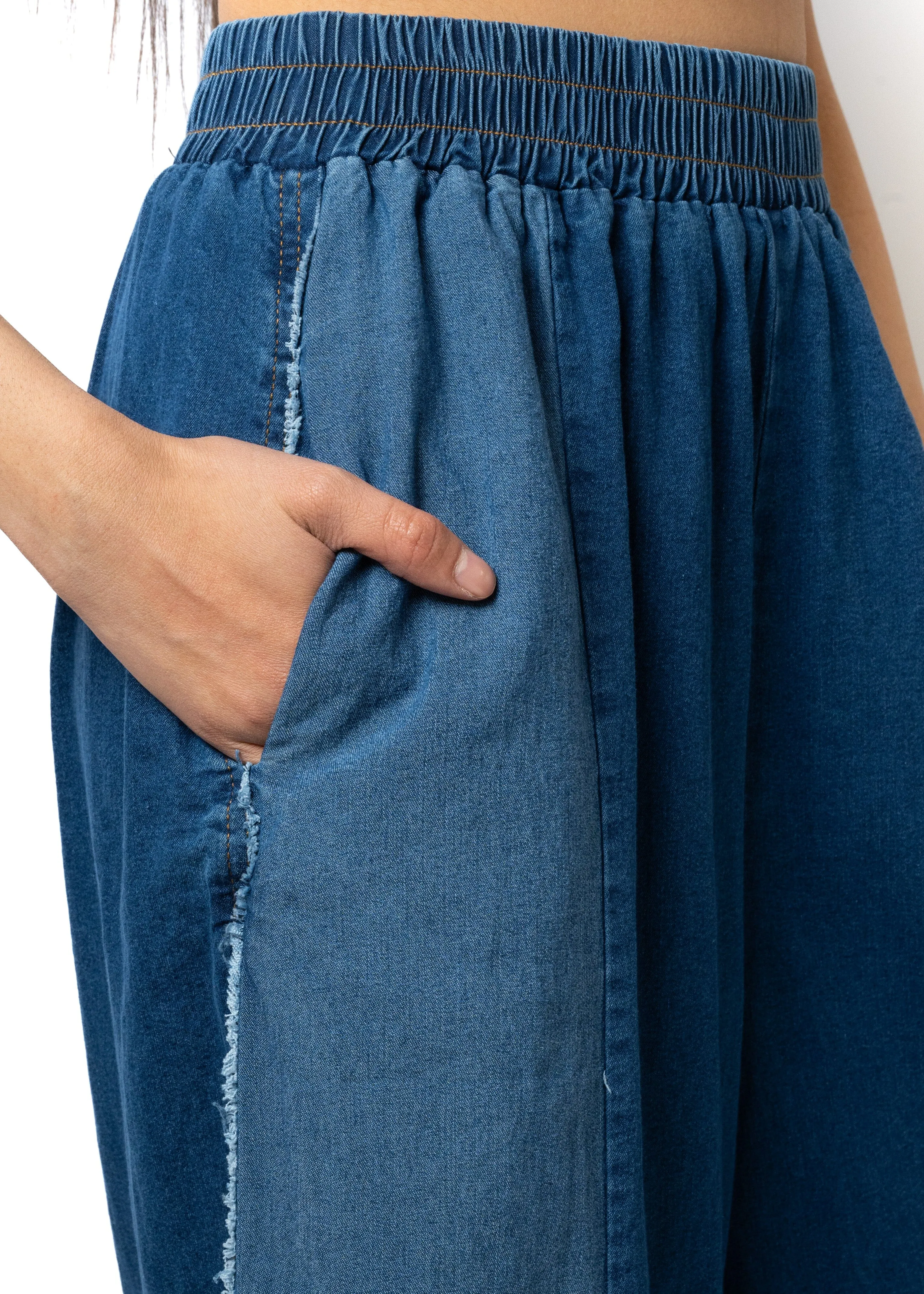 Cropped Contrast Denim Pant sold by Kate Hewko product image thumbnail 5