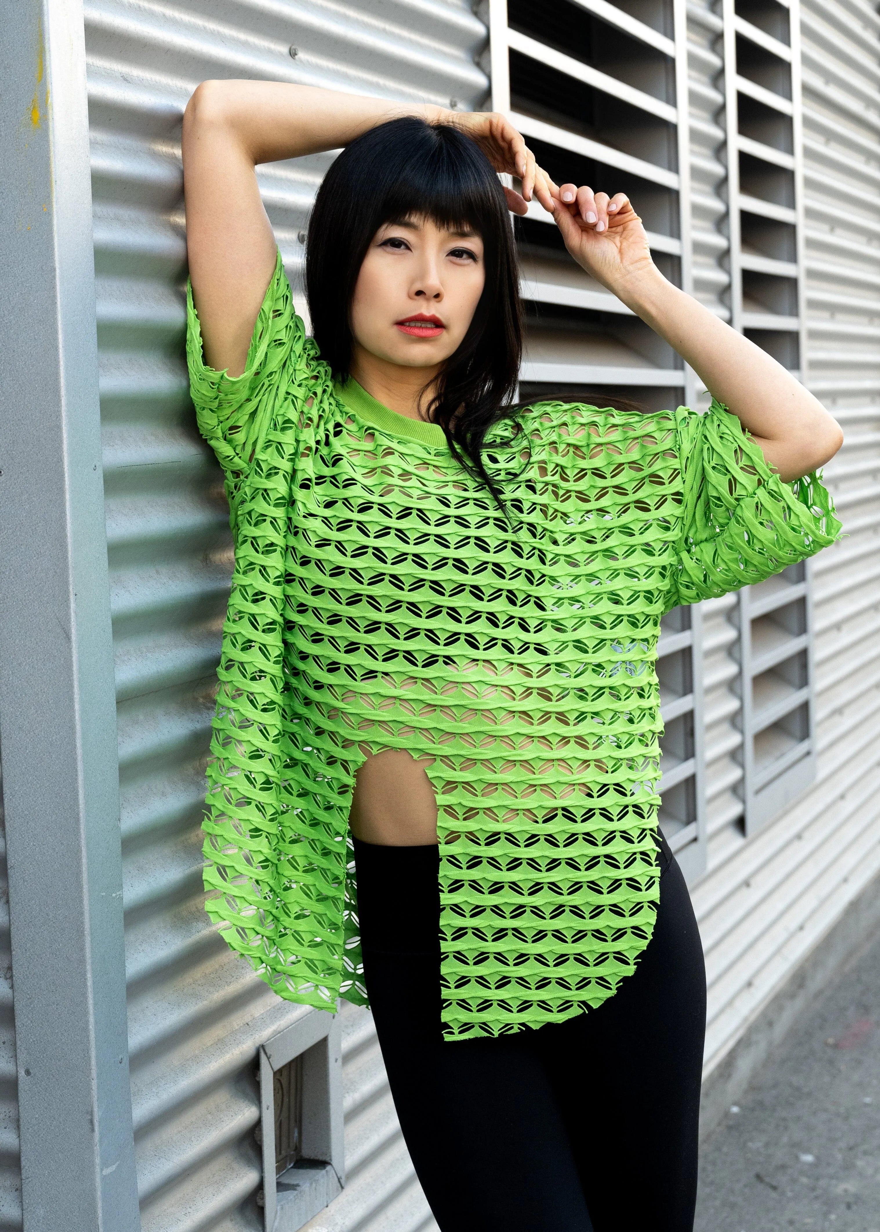 Crochet Asymmetrical Tee sold by Kate Hewko product image thumbnail 3