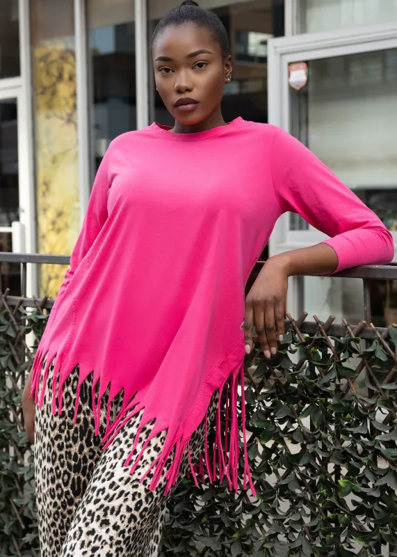 Tassel Hem Crew Tee sold by Kate Hewko