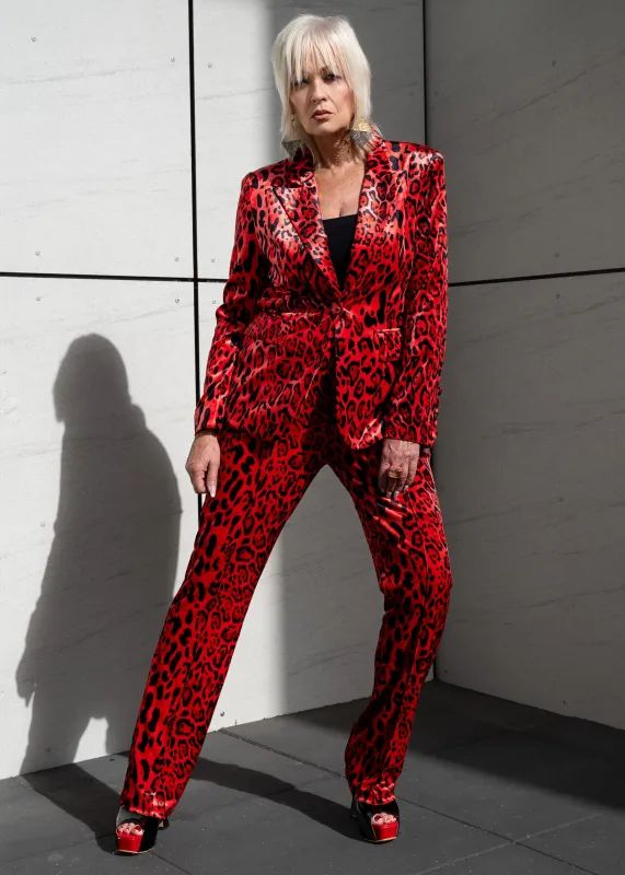 Leopard Print Velour Suit sold by Kate Hewko