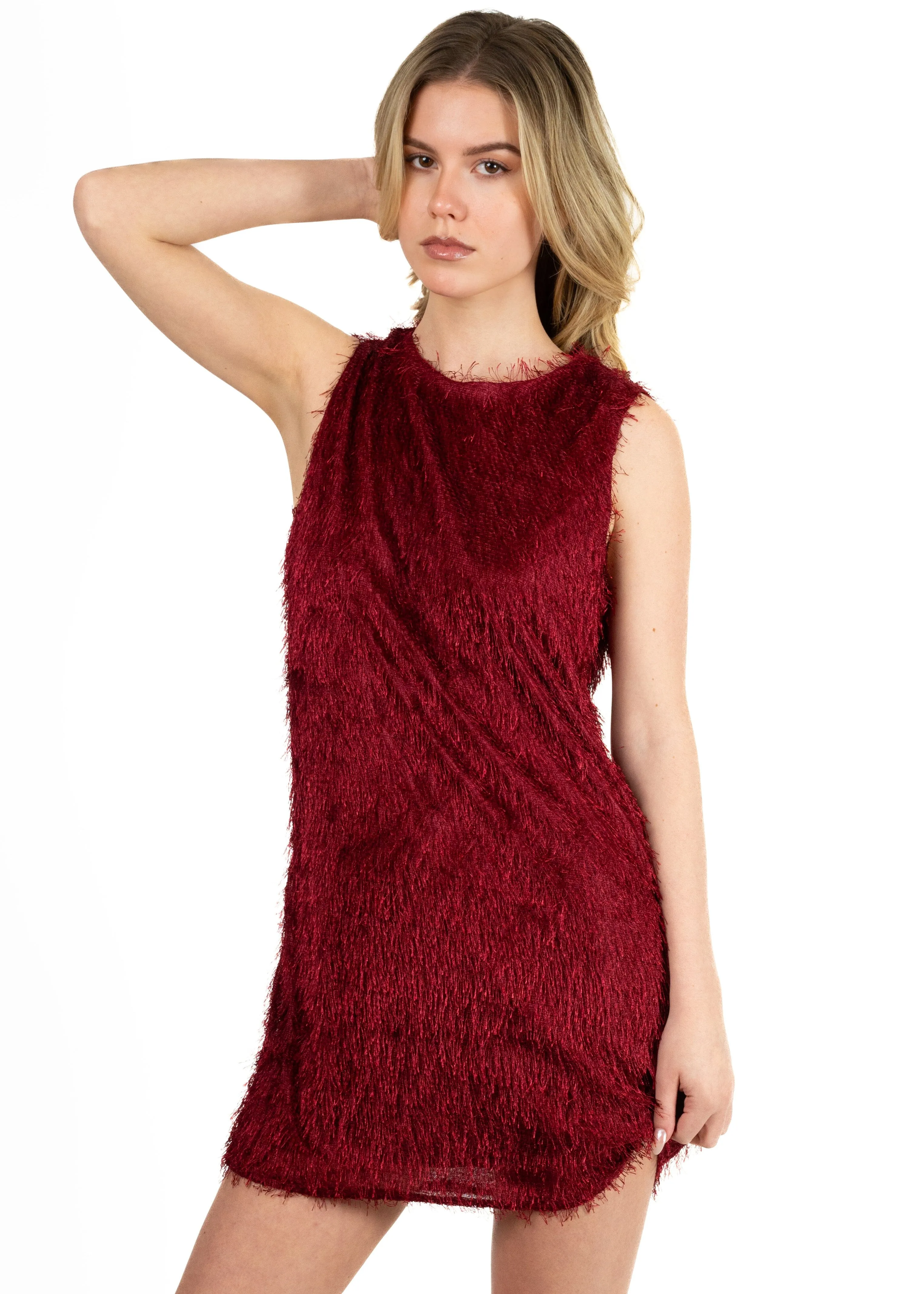 Textured Fringe Tank Dress sold by Kate Hewko product image thumbnail 5