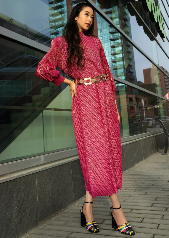 Gold Threaded Glam Maxi Dress sold by Kate Hewko