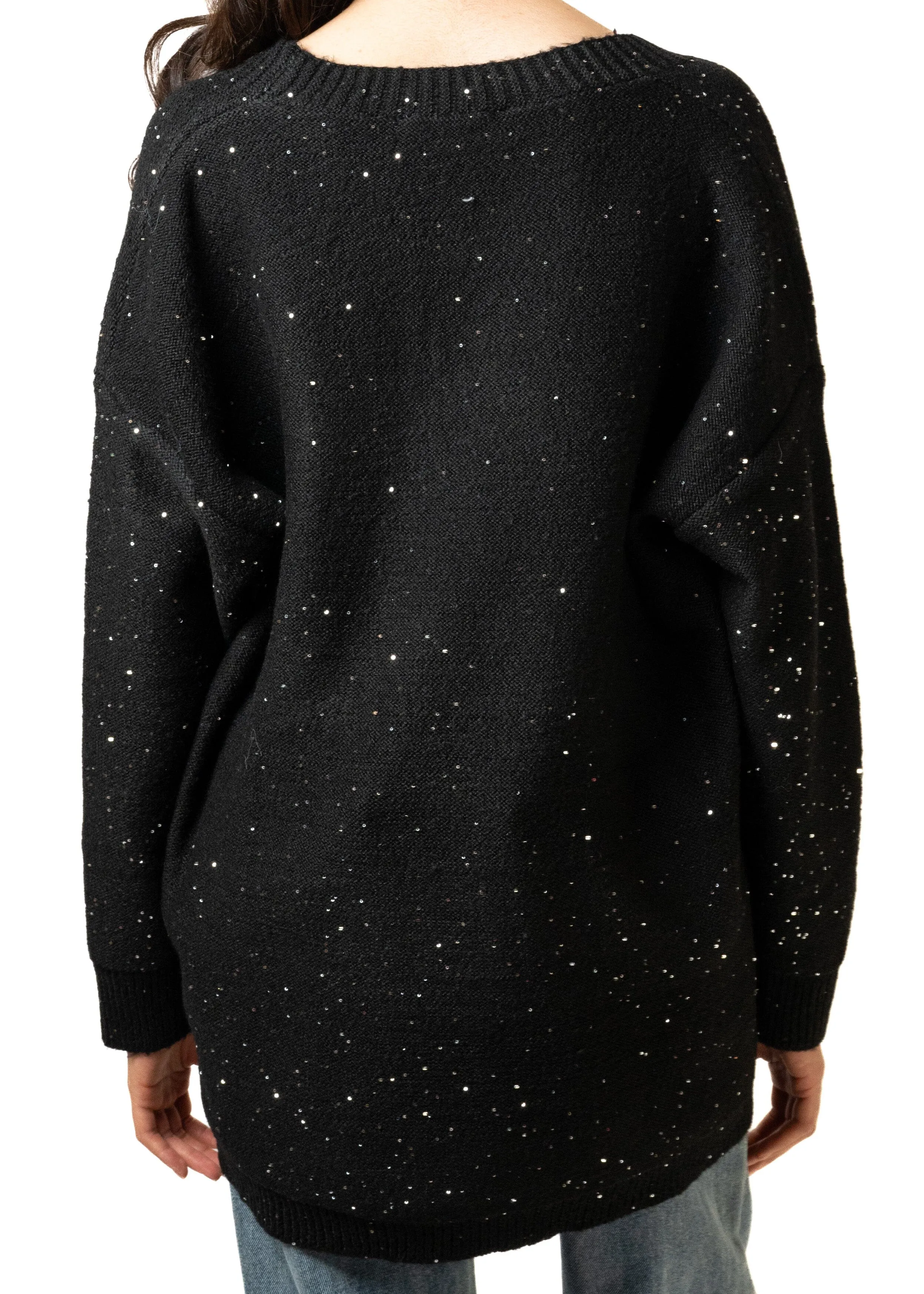 Sparkled V neck Sweater sold by Kate Hewko product image thumbnail 5