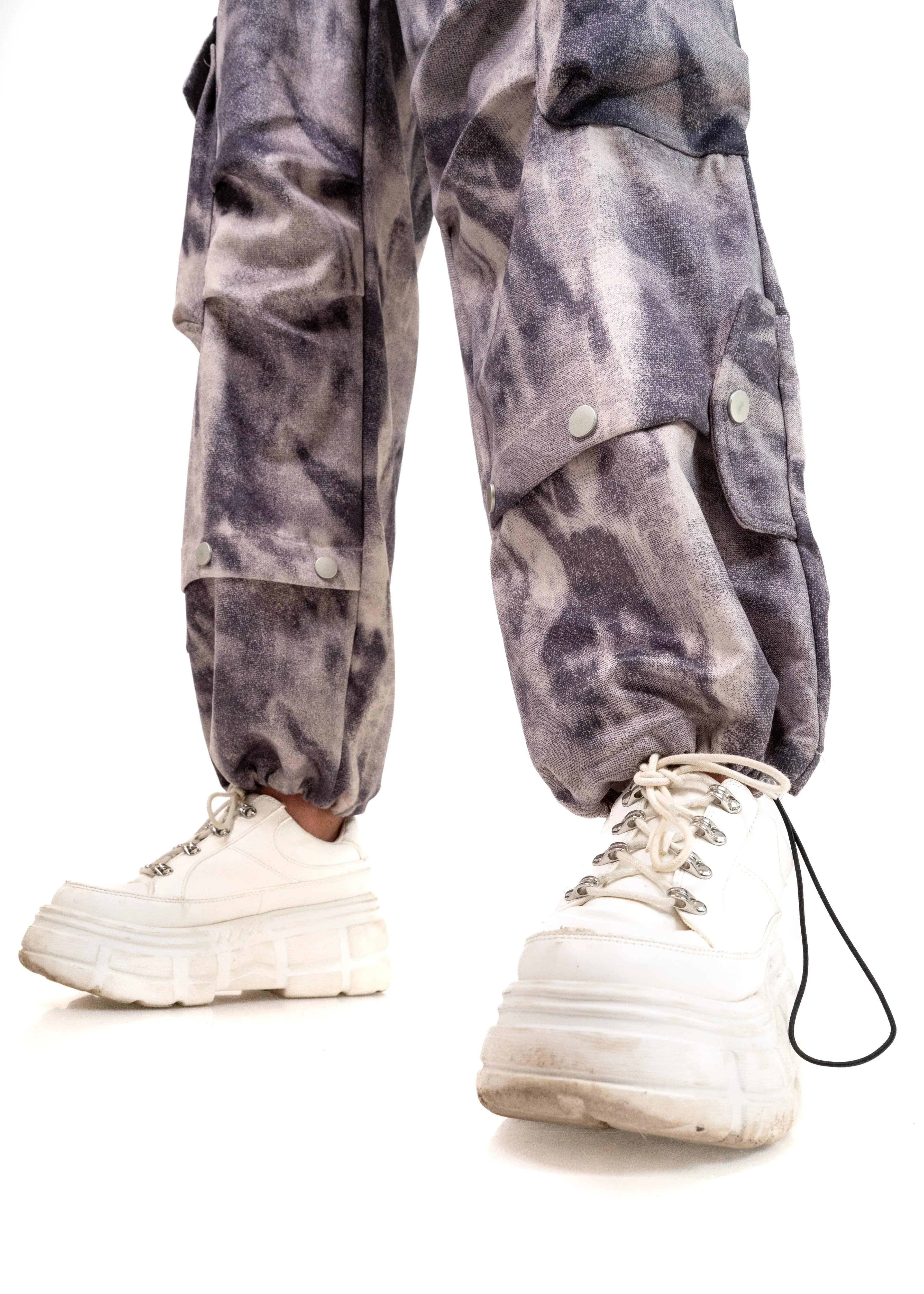 Grey Tie Dye Cargo Jogger sold by Kate Hewko product image thumbnail 4
