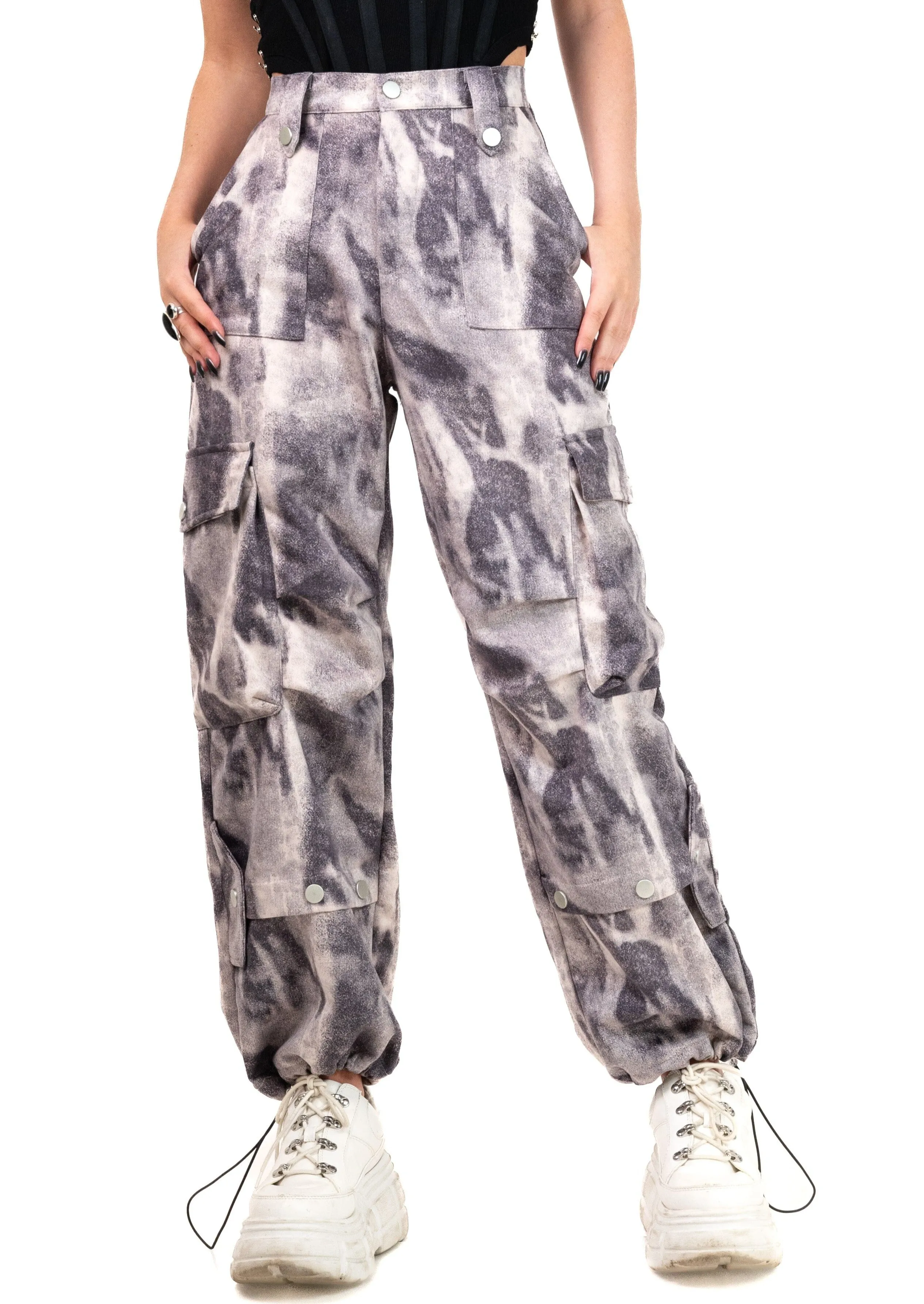 Grey Tie Dye Cargo Jogger sold by Kate Hewko product image thumbnail 5
