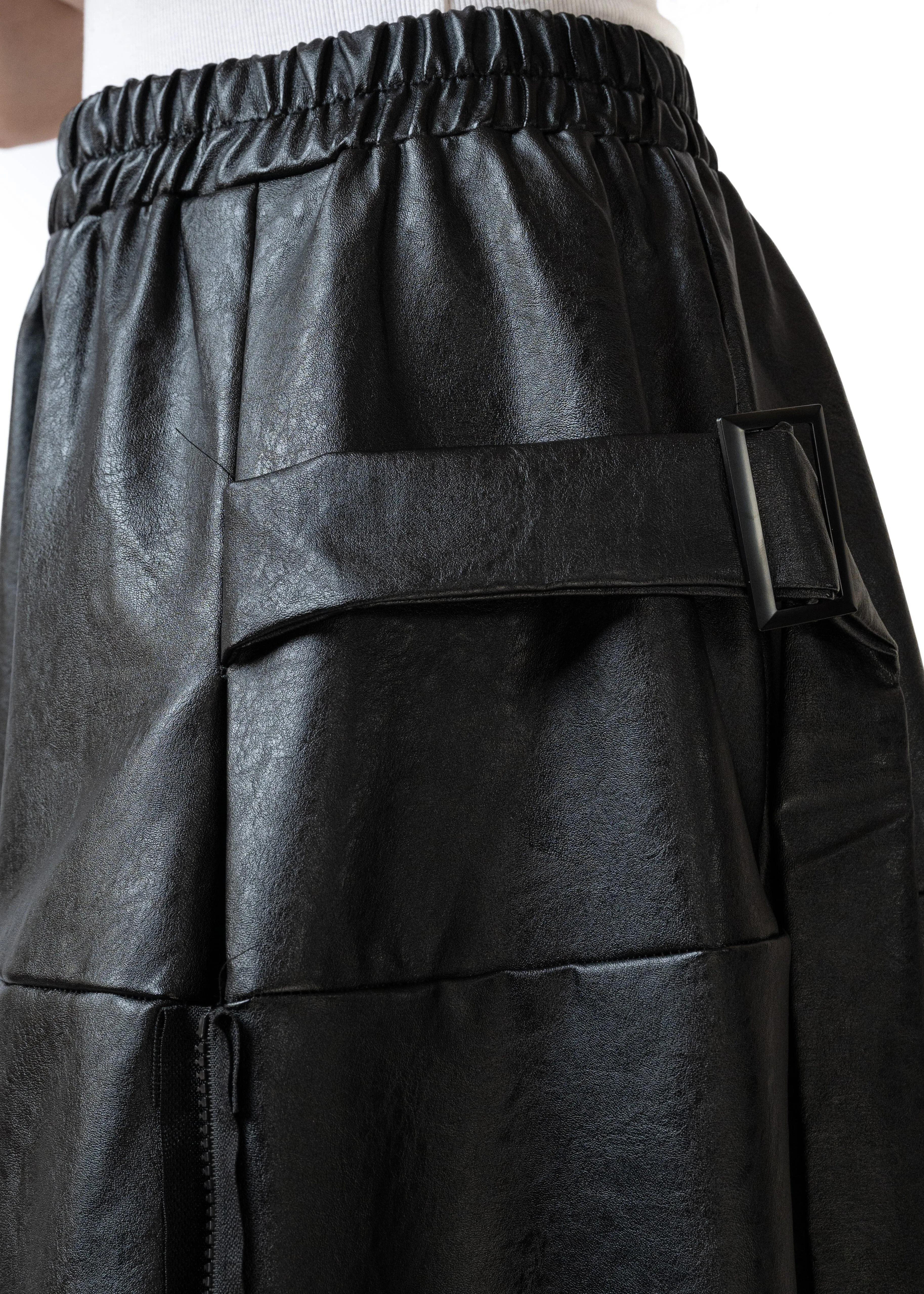 Vegan Leather A-Line Zip Skirt sold by Kate Hewko product image thumbnail 5
