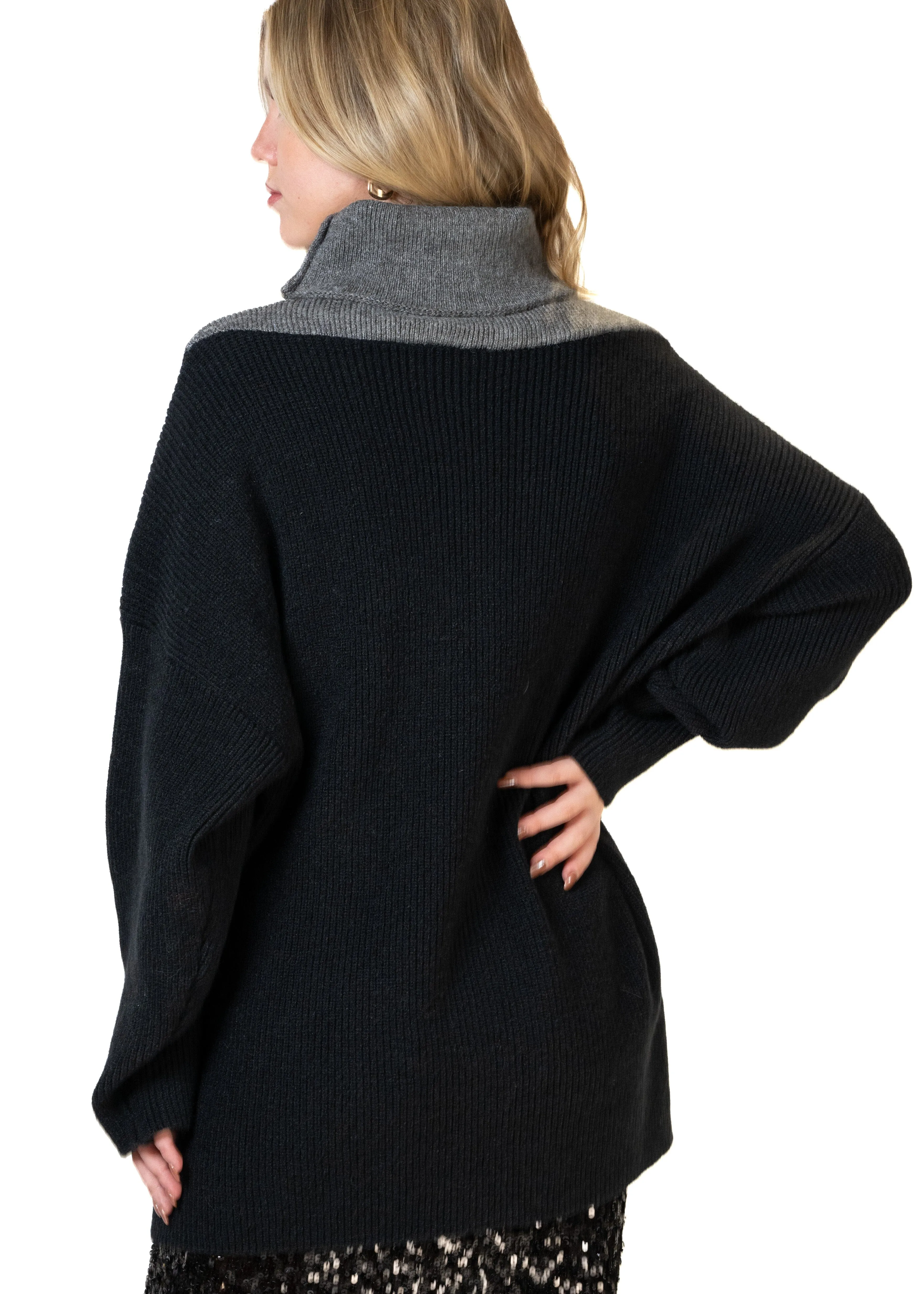 Color Block Turtleneck Sweater sold by Kate Hewko product image thumbnail 3