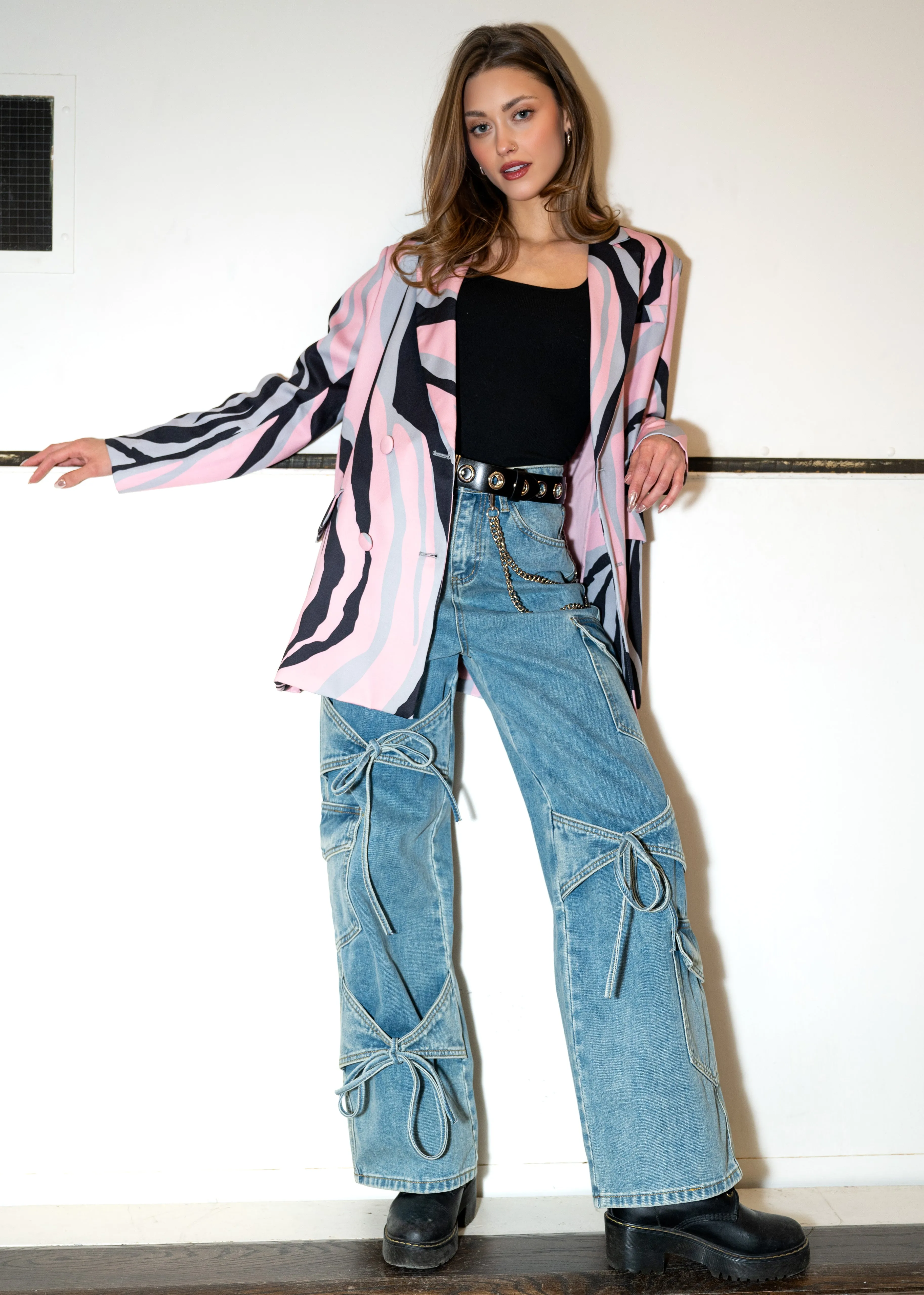 Denim Bow Cargo Pant sold by Kate Hewko product image thumbnail 2