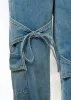 Denim Bow Cargo Pant sold by Kate Hewko