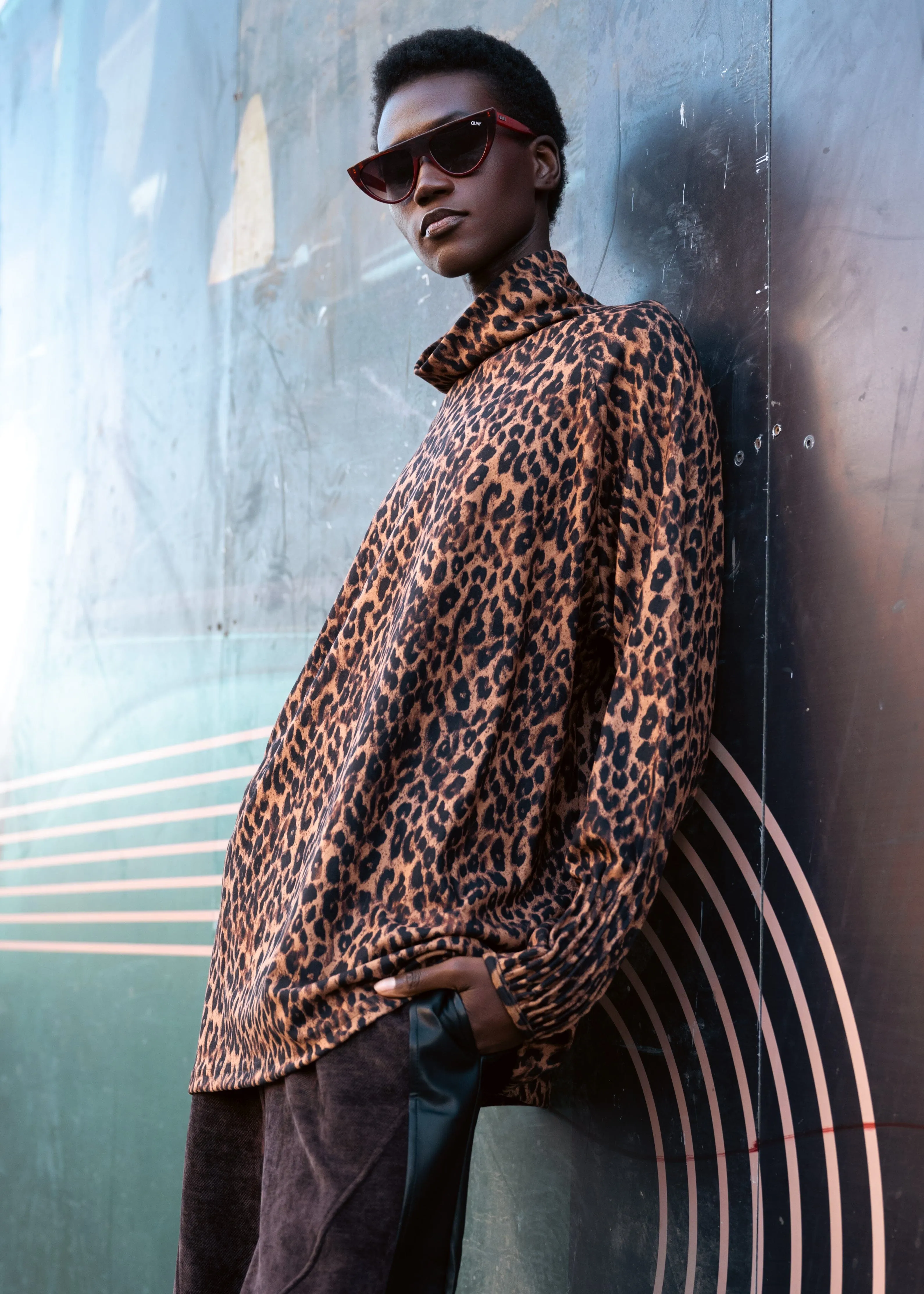 Leopard Turtleneck Tunic sold by Kate Hewko product image thumbnail 2