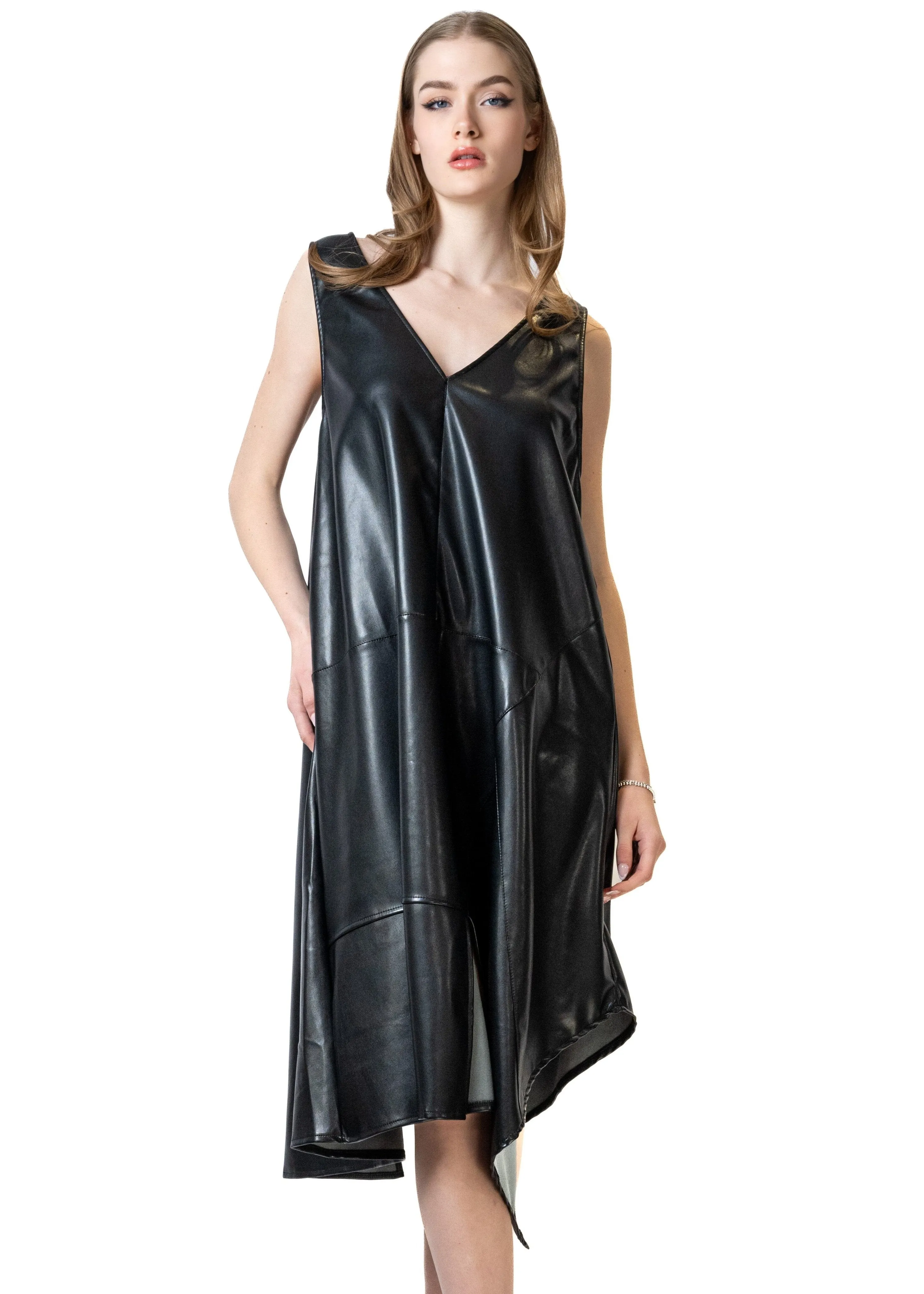 Vegan Leather Slip Dress sold by Kate Hewko product image thumbnail 3