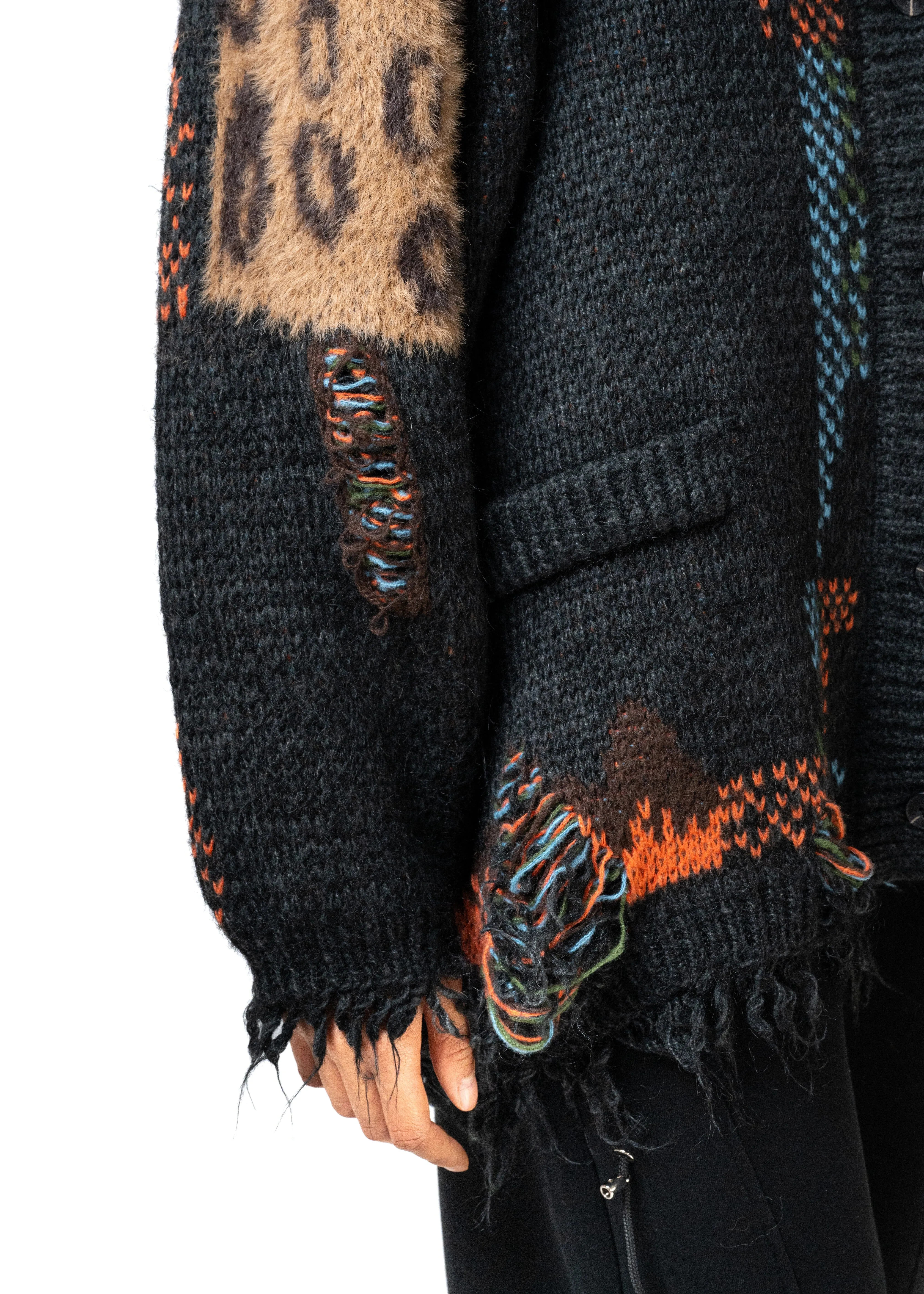 Distressed Trim Patched Sweater sold by Kate Hewko product image thumbnail 5