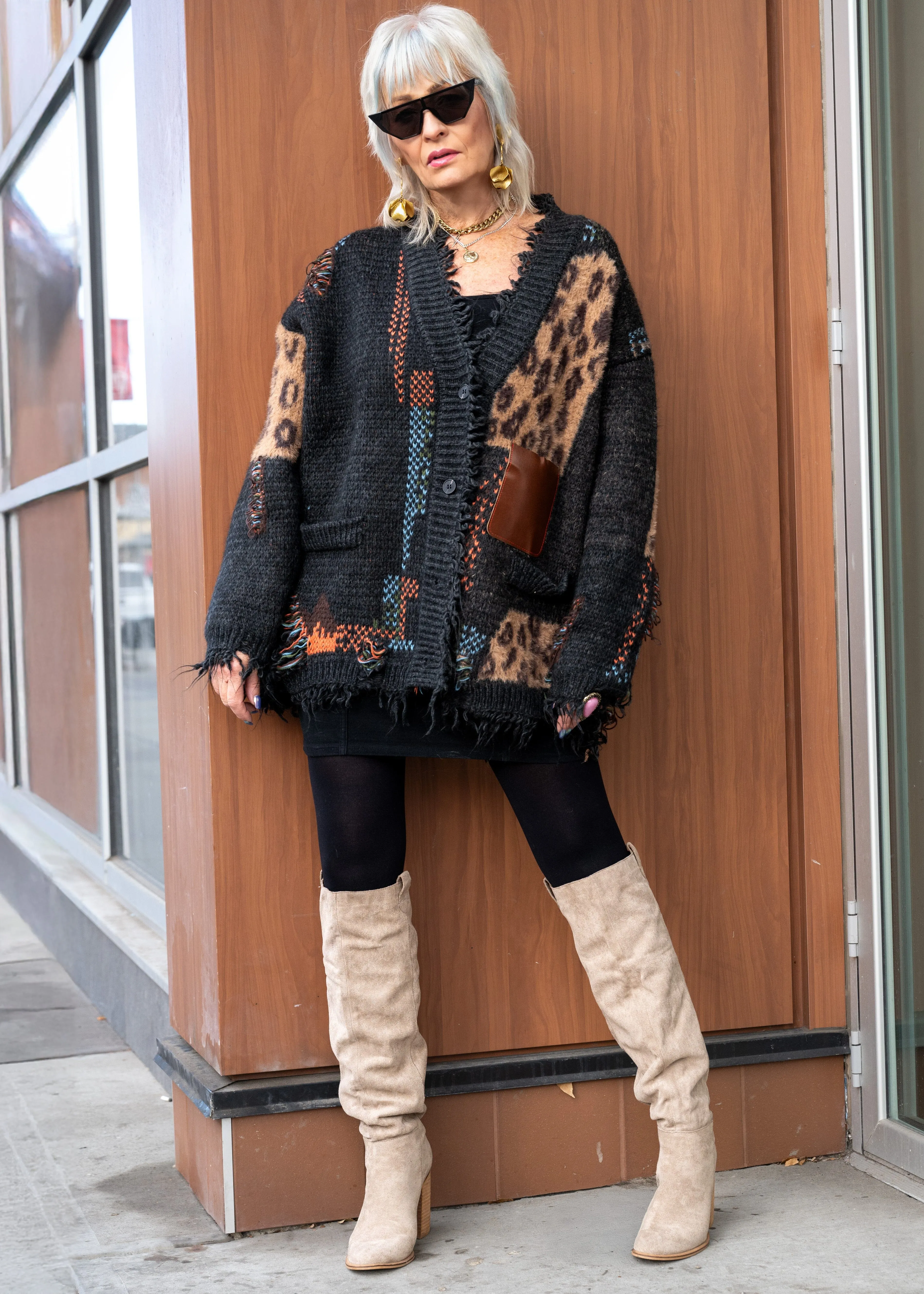 Distressed Trim Patched Sweater sold by Kate Hewko product image thumbnail 2