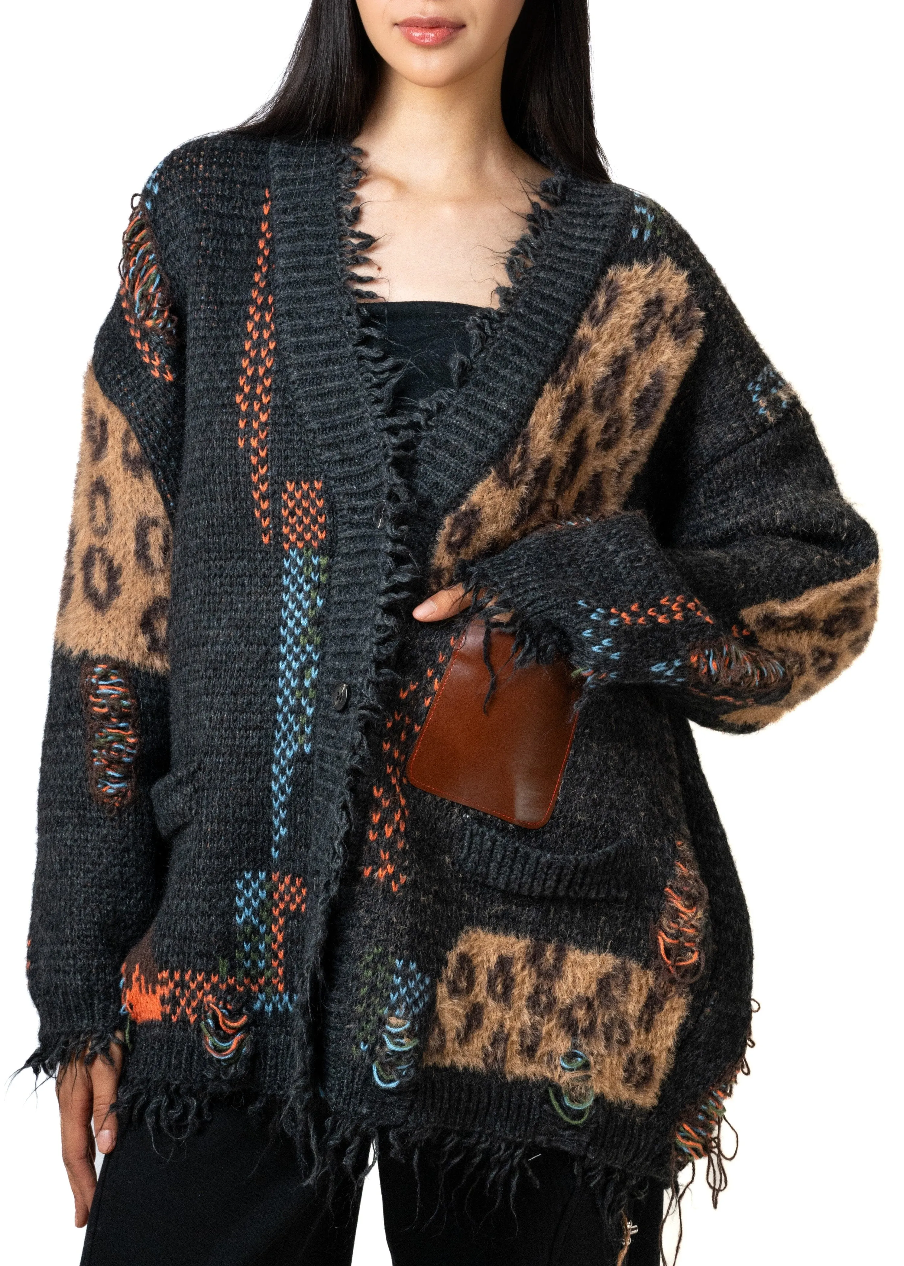 Distressed Trim Patched Sweater sold by Kate Hewko product image thumbnail 3