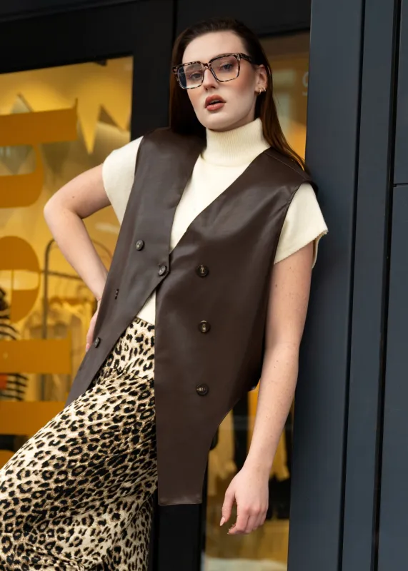 Vegan Leather Layering Vest sold by Kate Hewko