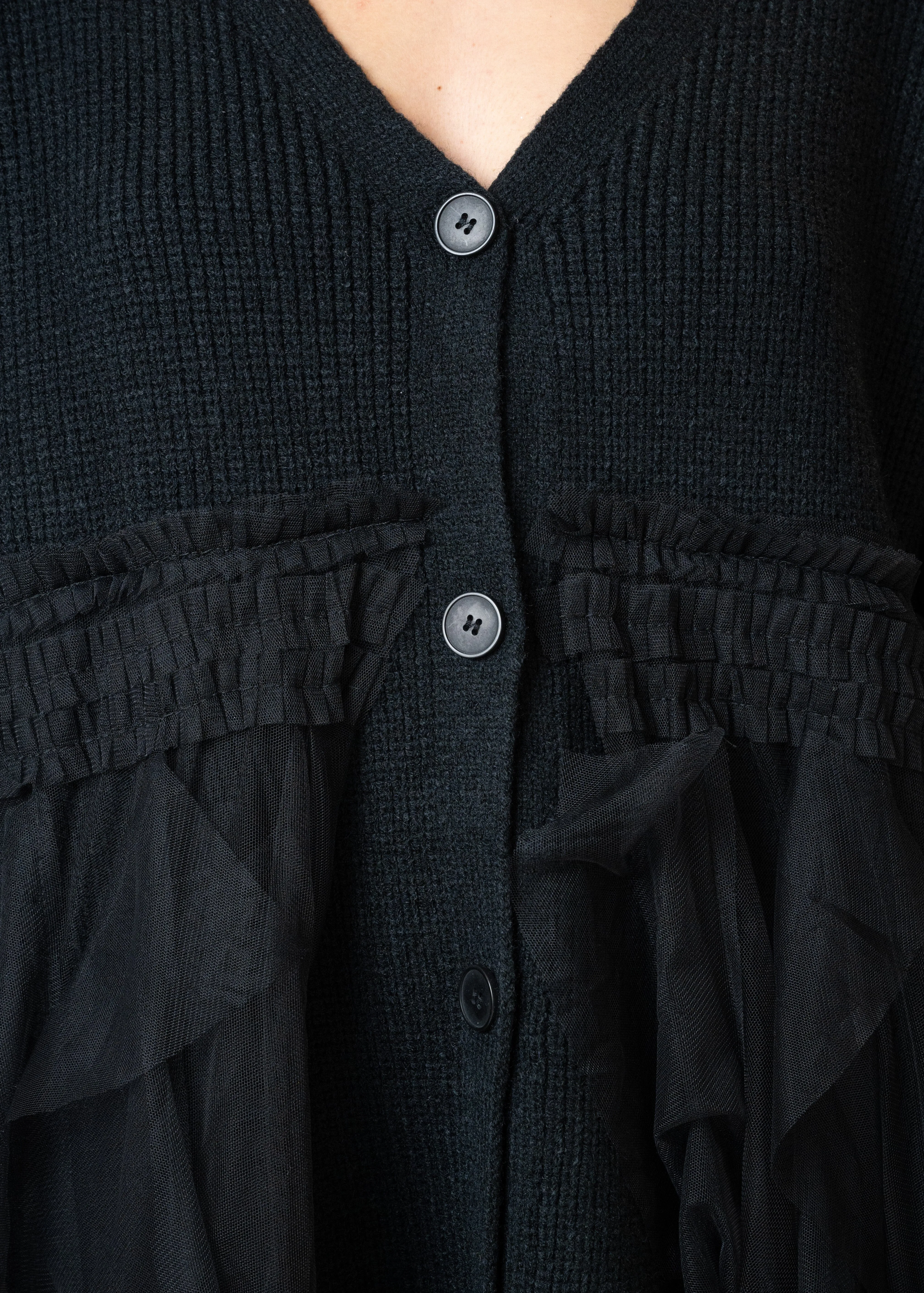 Ruffled Tulle Knit Cardigan sold by Kate Hewko product image thumbnail 5