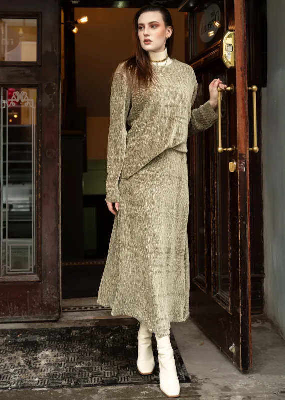 Velour Two Piece Skirt Set sold by Kate Hewko