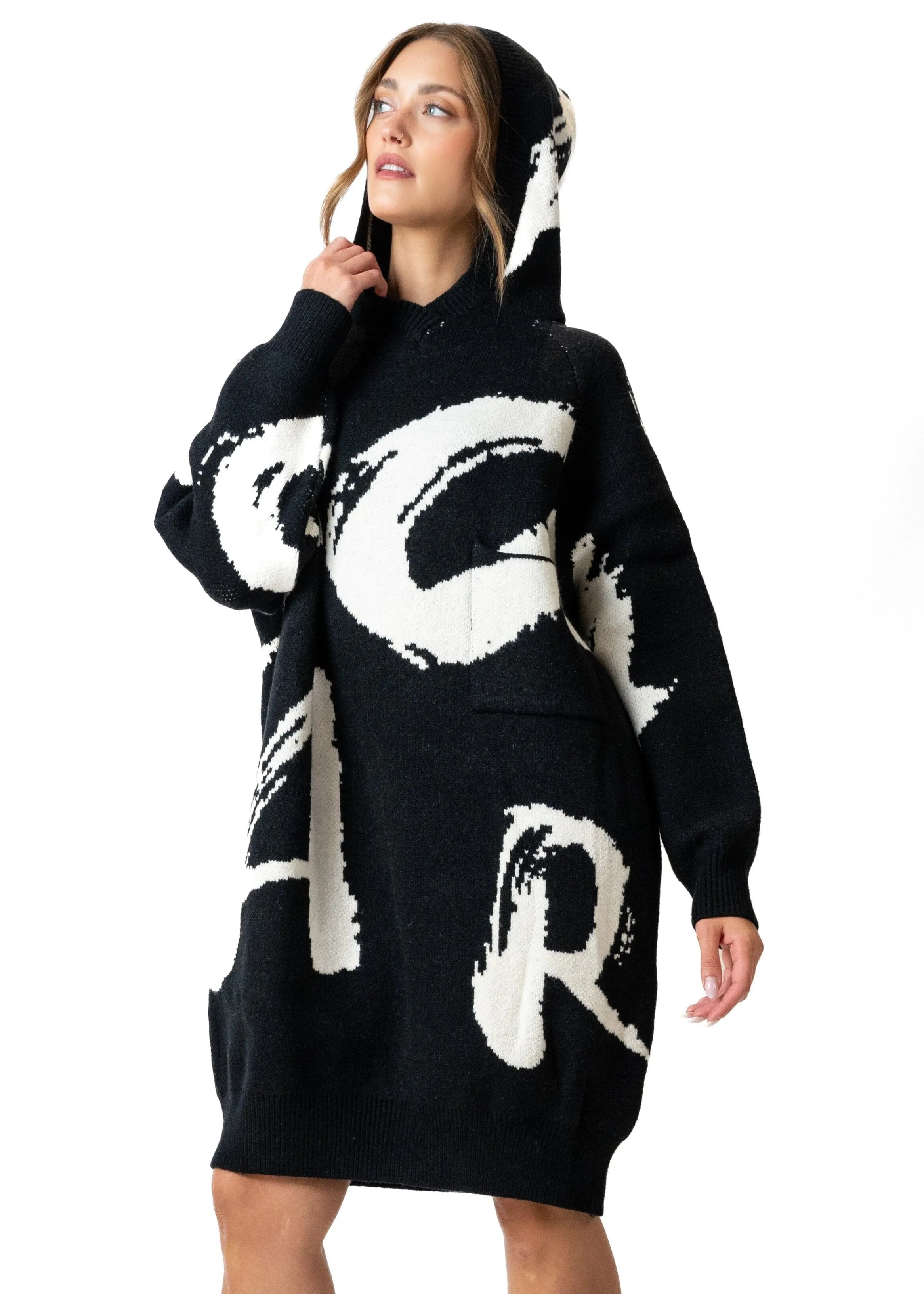 Hooded Graffiti Knit Sweater sold by Kate Hewko product image thumbnail 5