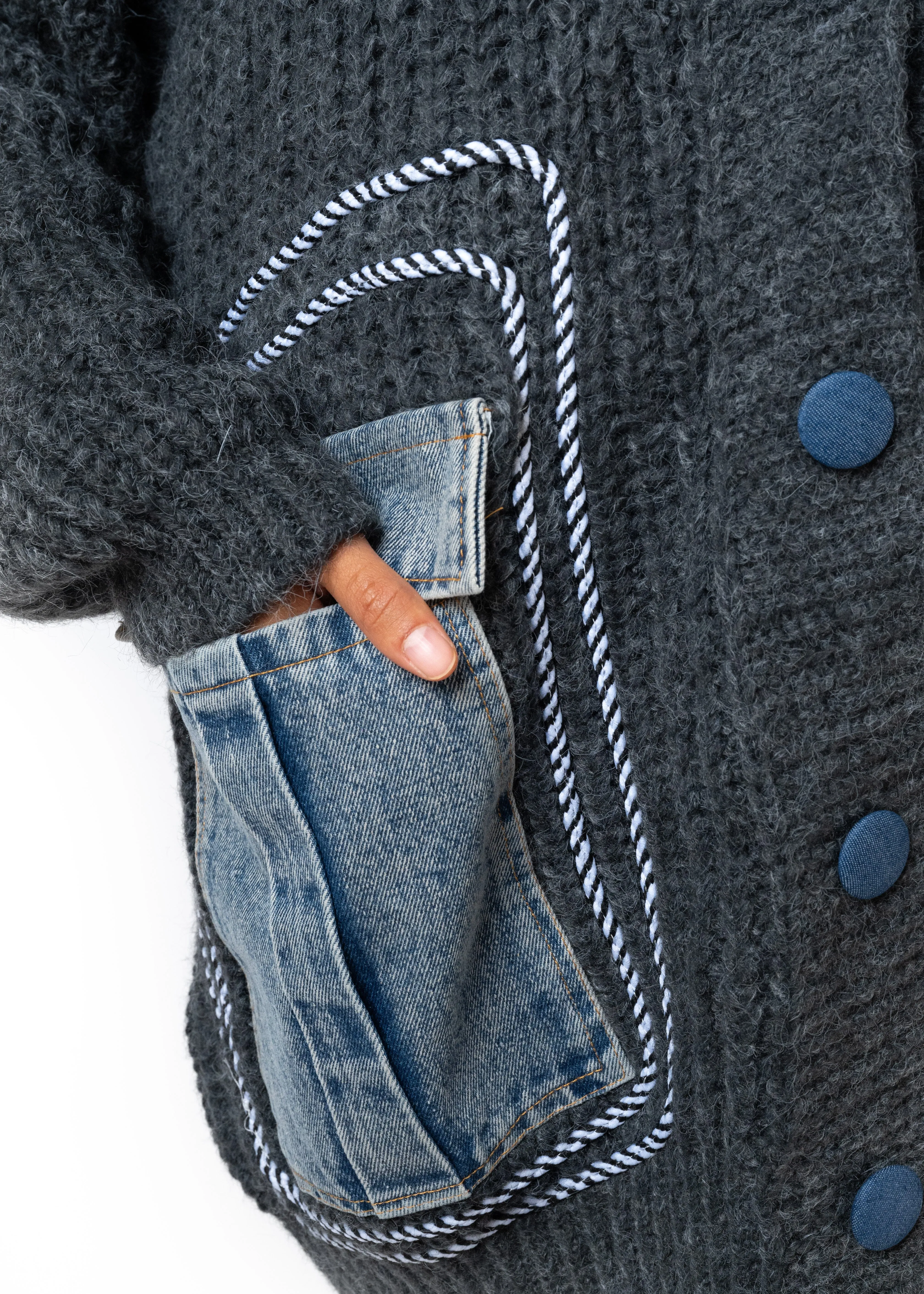 Not So Basic Chunky Cardigan sold by Kate Hewko product image thumbnail 5