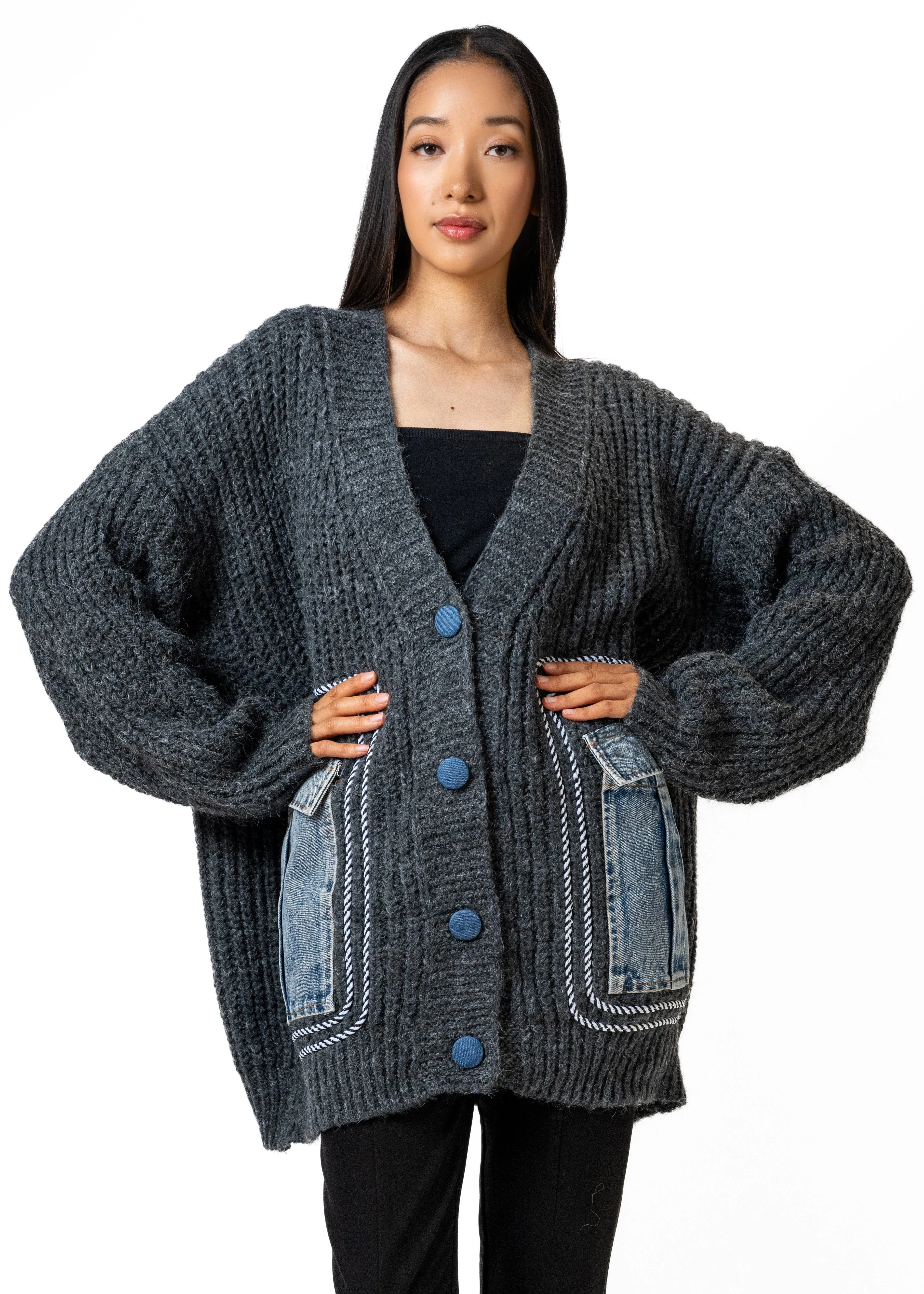 Not So Basic Chunky Cardigan sold by Kate Hewko product image thumbnail 3