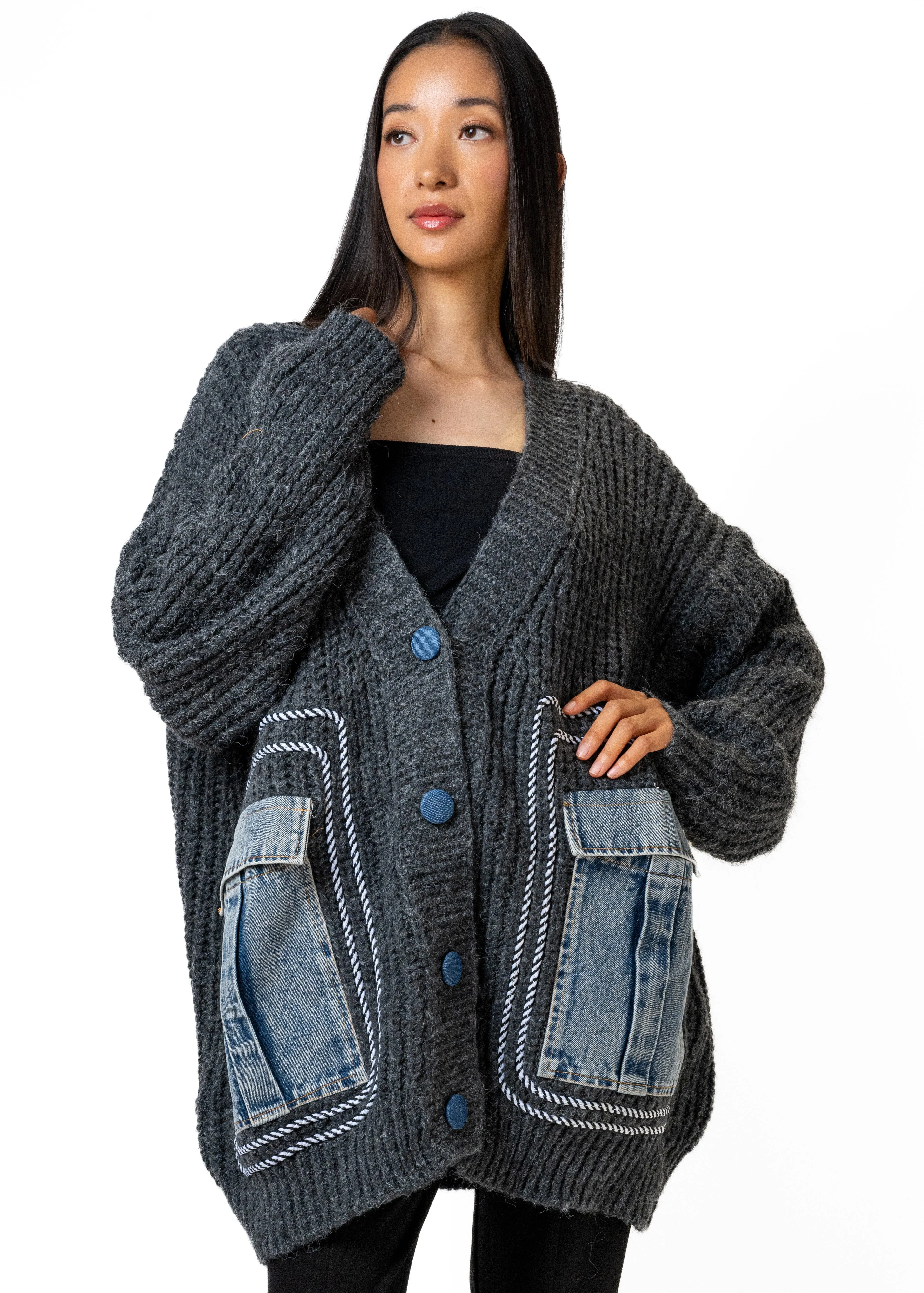 Not So Basic Chunky Cardigan sold by Kate Hewko product image thumbnail 2