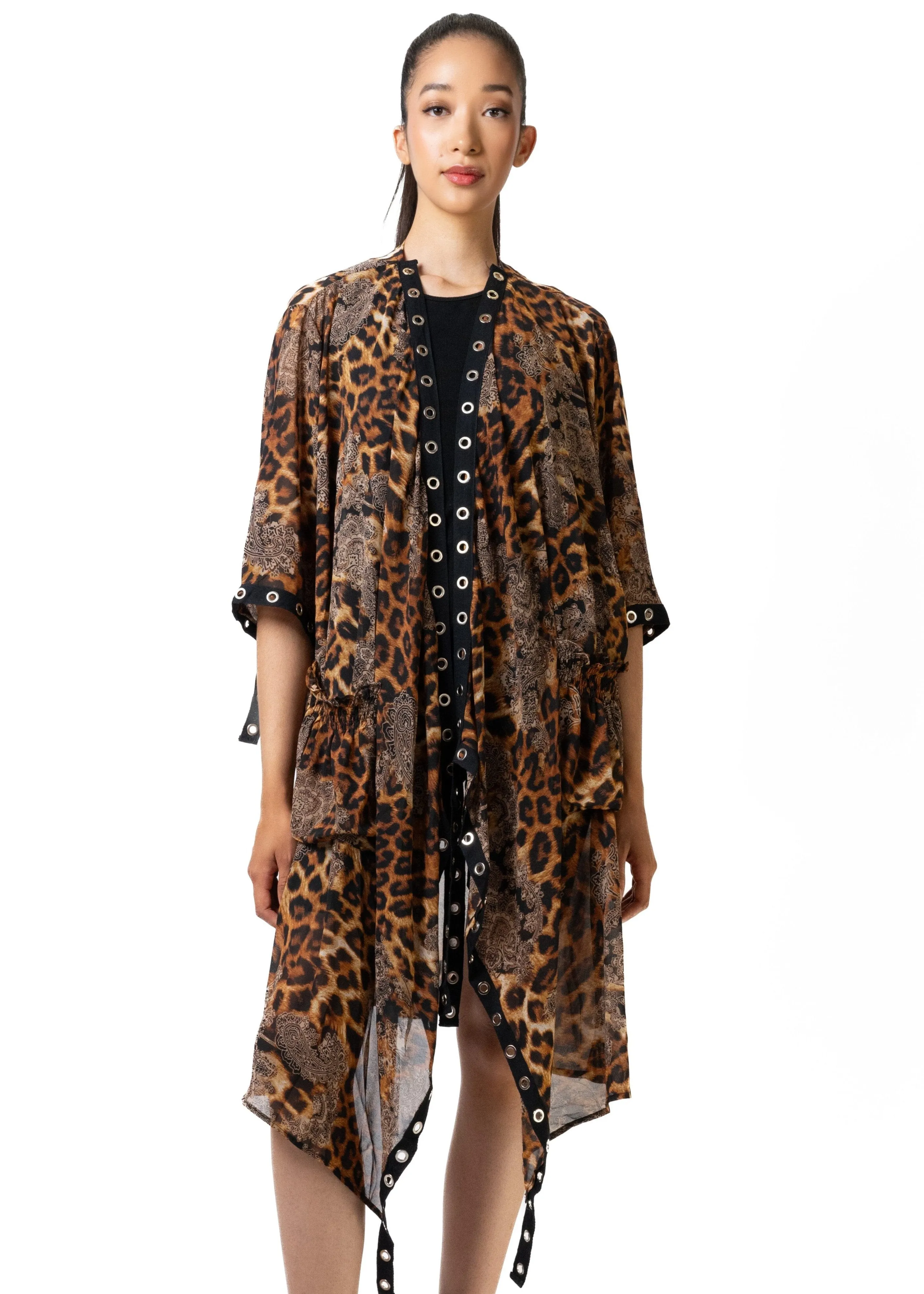 Leopard Paisley Rivet Kimono sold by Kate Hewko product image thumbnail 3