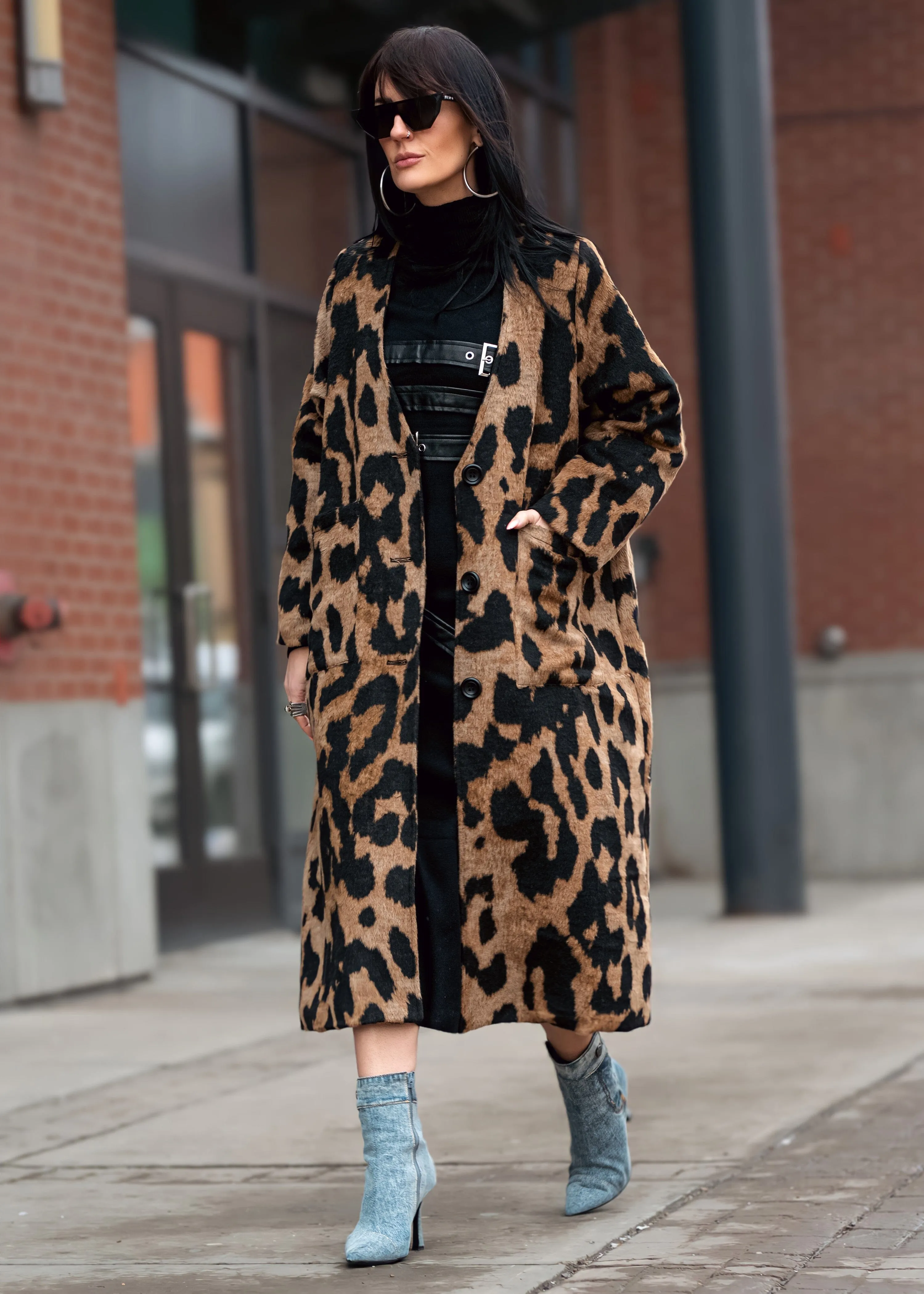 Lightweight Leopard Faux Fur Coat sold by Kate Hewko product image thumbnail 3