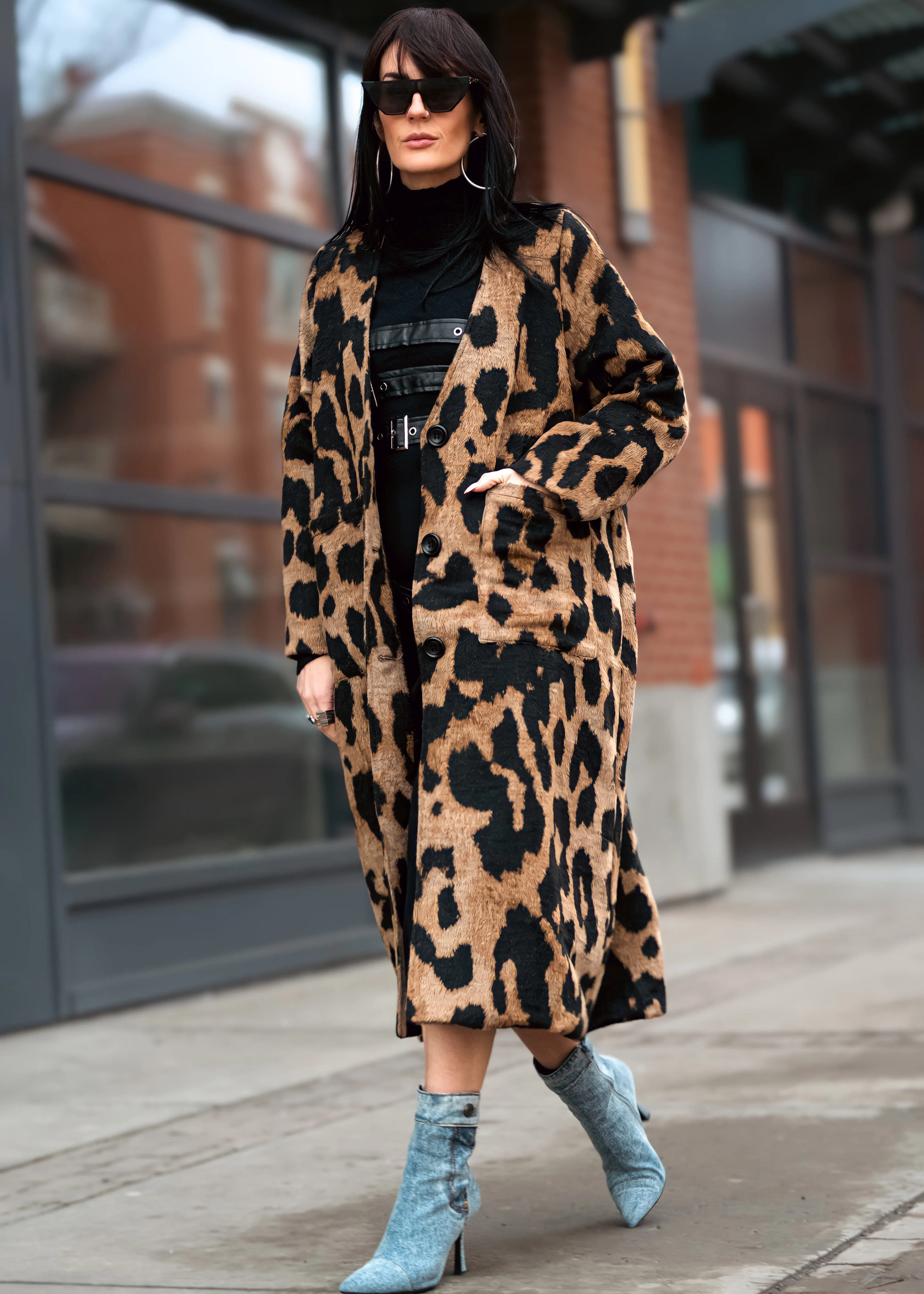 Lightweight Leopard Faux Fur Coat sold by Kate Hewko