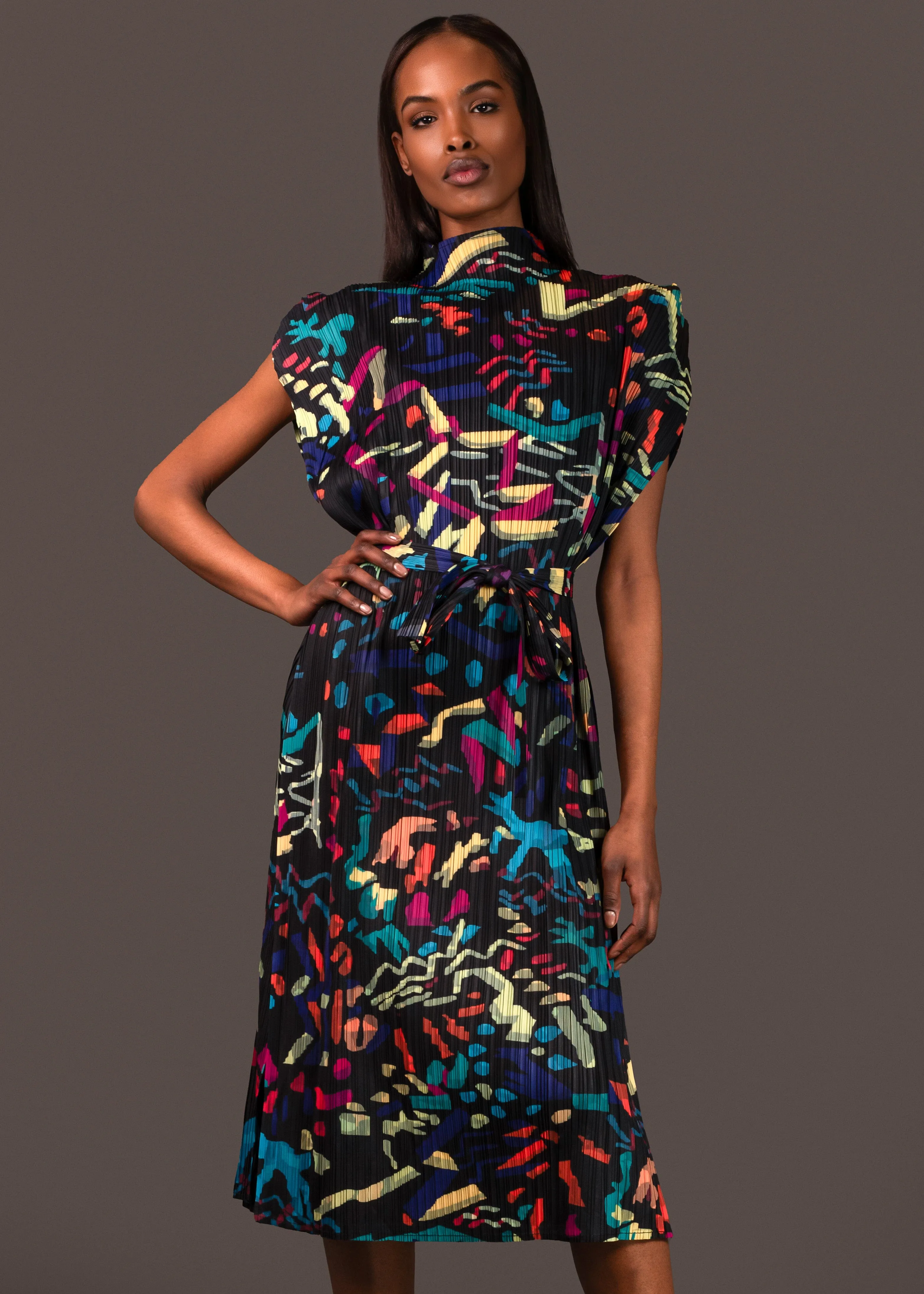 Geometric Belted Dress sold by Kate Hewko product image thumbnail 3