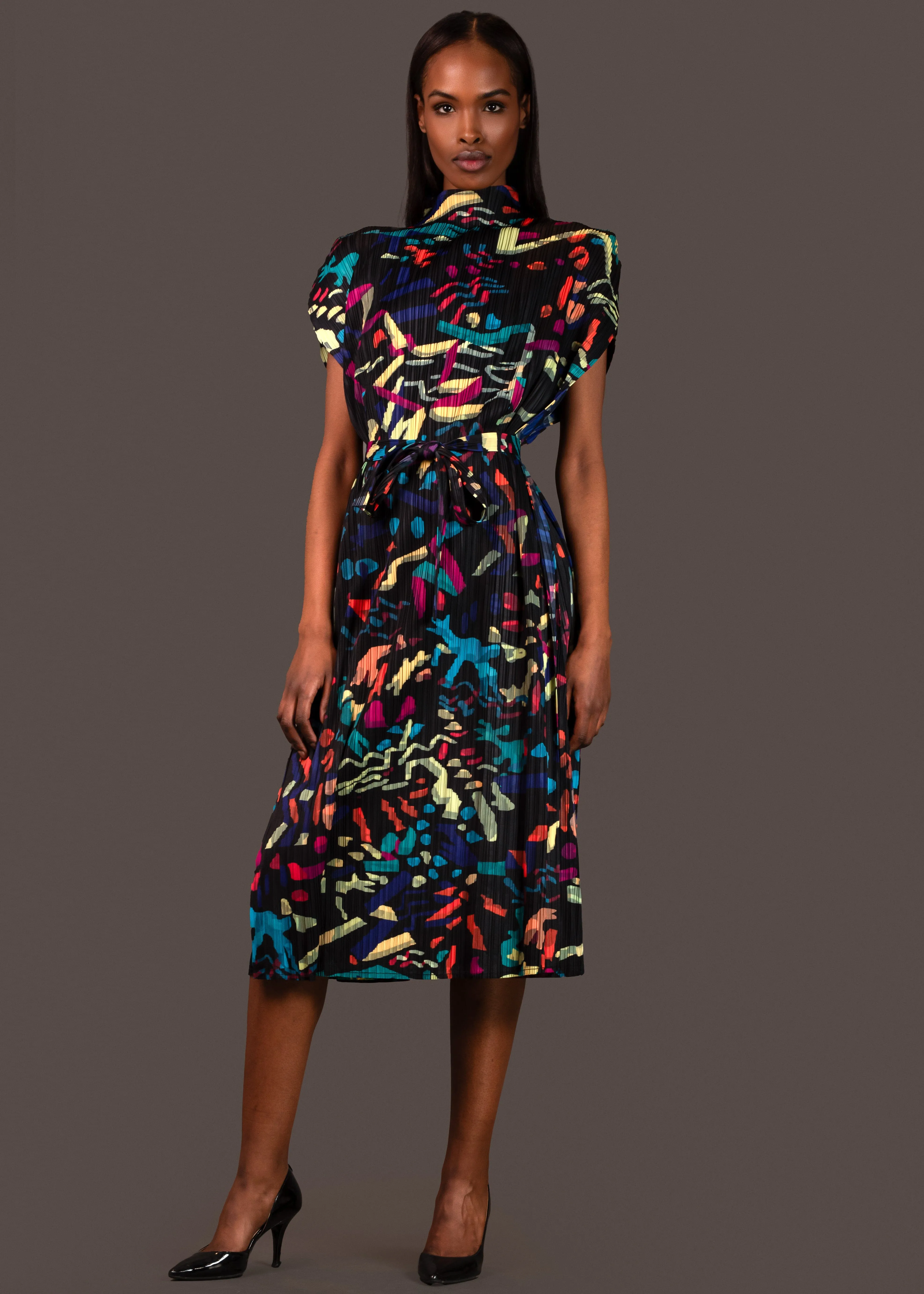 Geometric Belted Dress sold by Kate Hewko product image thumbnail 4