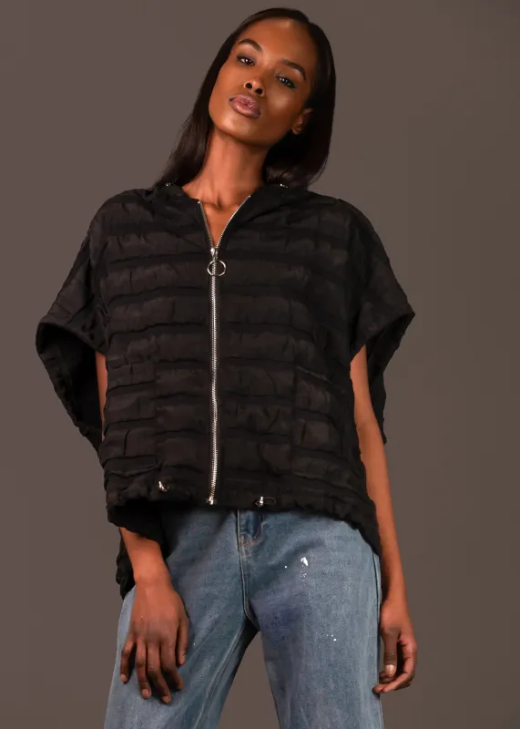 Hooded Drawstring Athleisure Vest sold by Kate Hewko