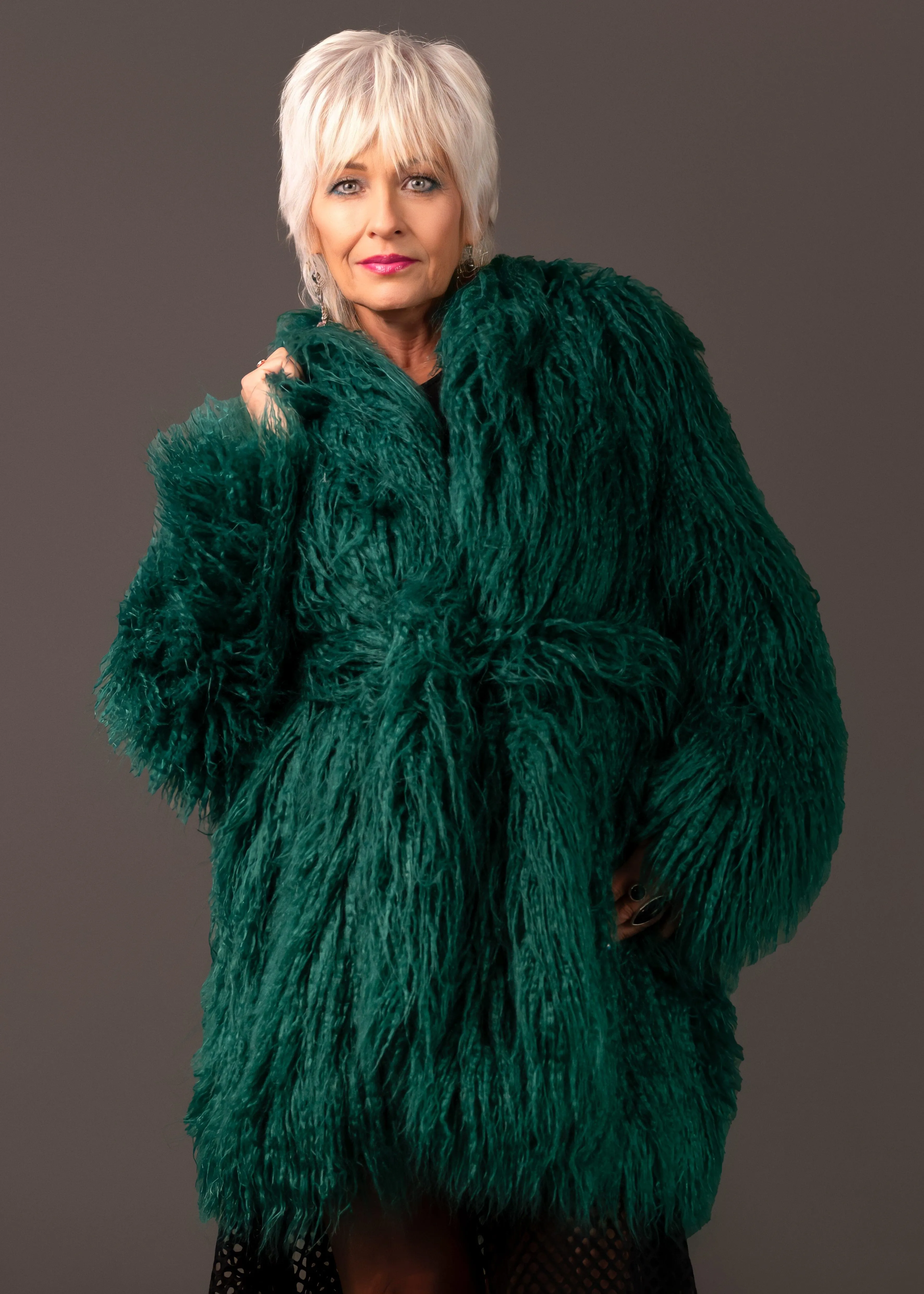Emerald Mongolian Faux Fur Coat sold by Kate Hewko product image thumbnail 4