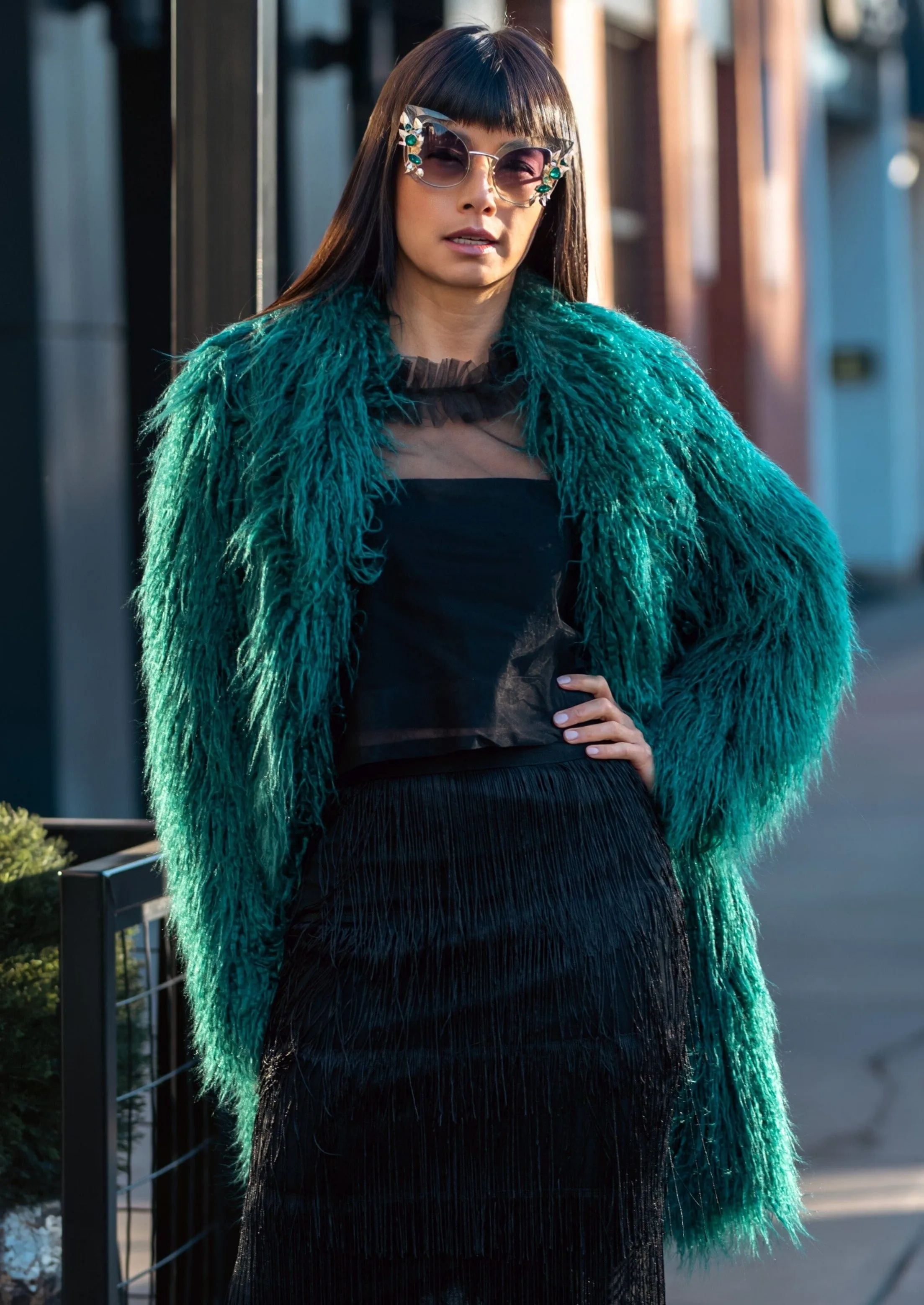Emerald Mongolian Faux Fur Coat sold by Kate Hewko product image thumbnail 5
