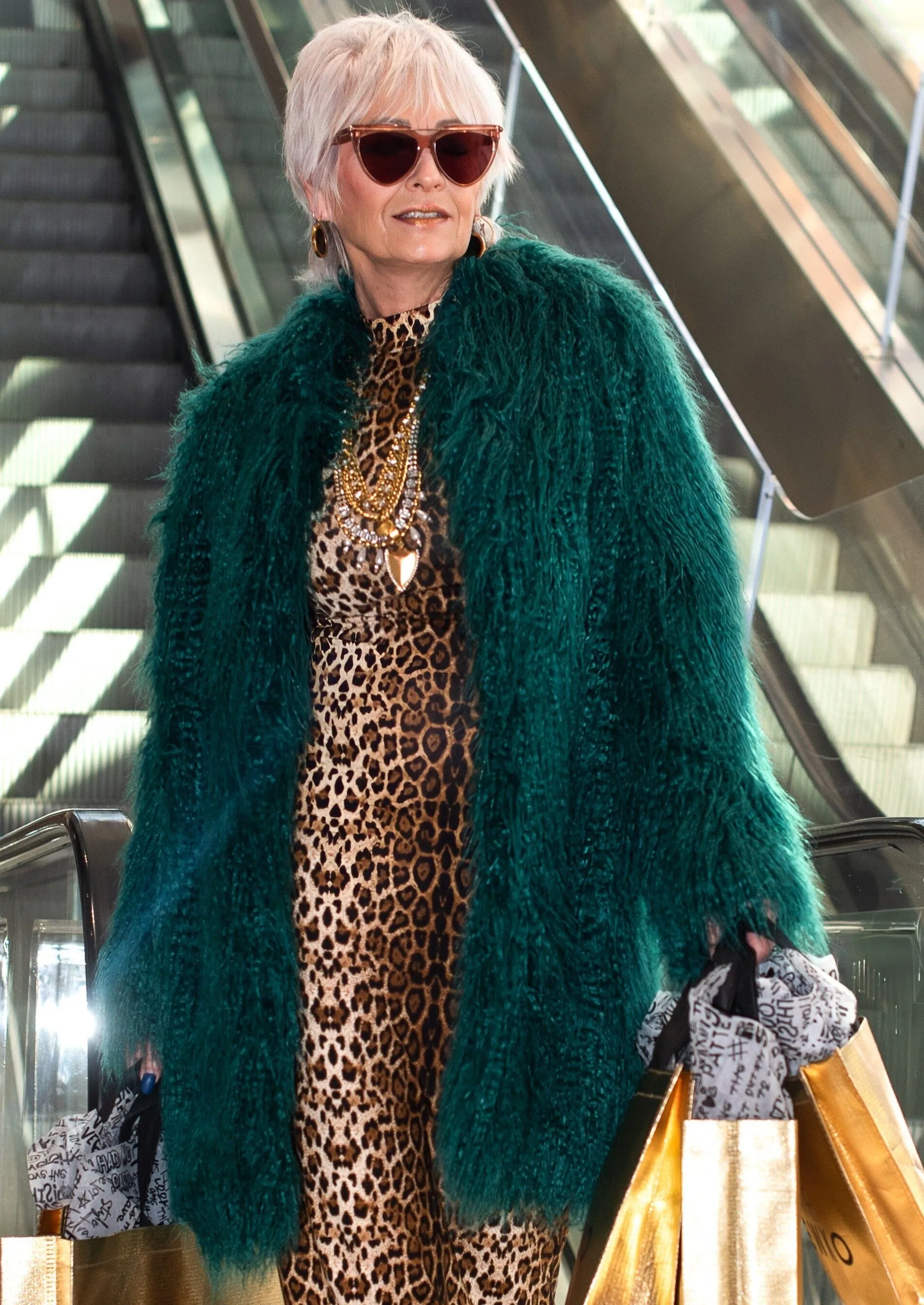 Emerald Mongolian Faux Fur Coat sold by Kate Hewko